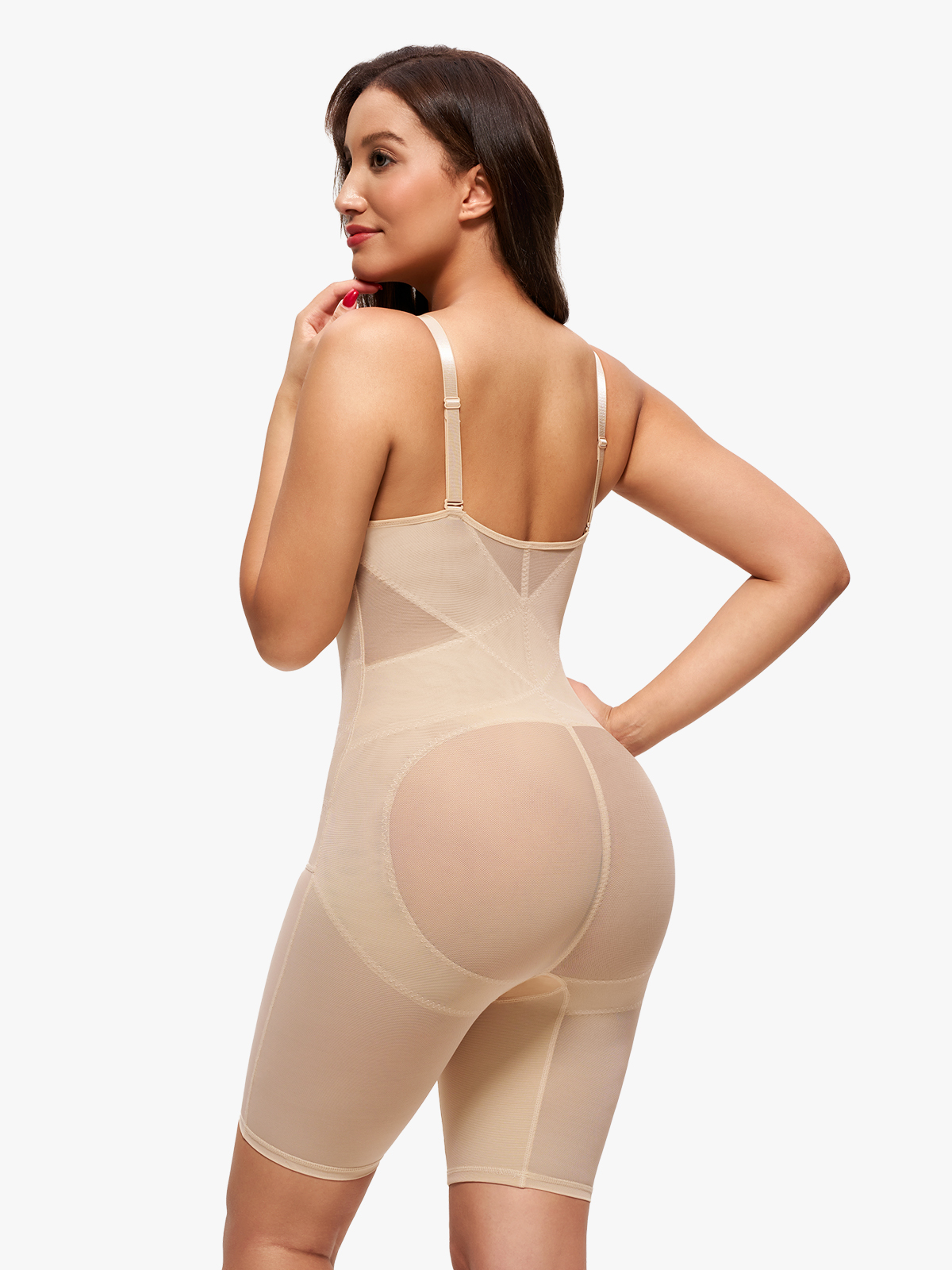 Nebility Air Mesh V-Neck Bodysuit