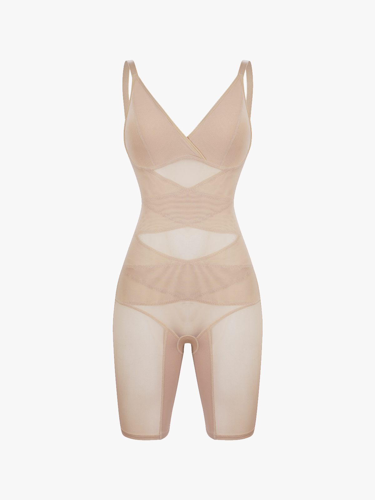 Nebility Air Mesh V-Neck Bodysuit