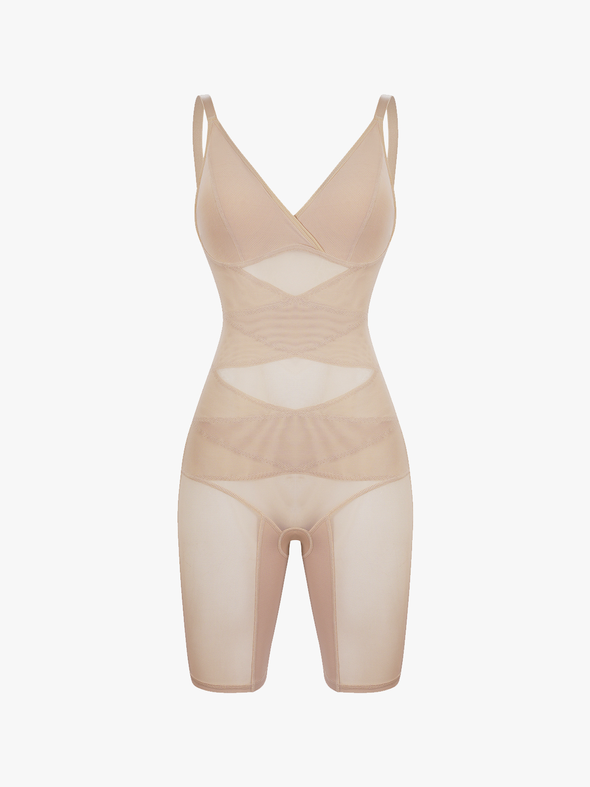 Nebility Air Mesh V-Neck Bodysuit