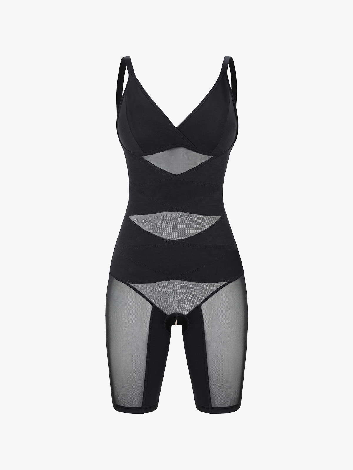 Nebility Air Mesh V-Neck Bodysuit