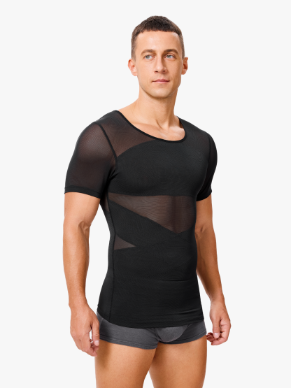 Men's Compression Shirt Slimming Shaper Workout Tops Shapewear Shirts