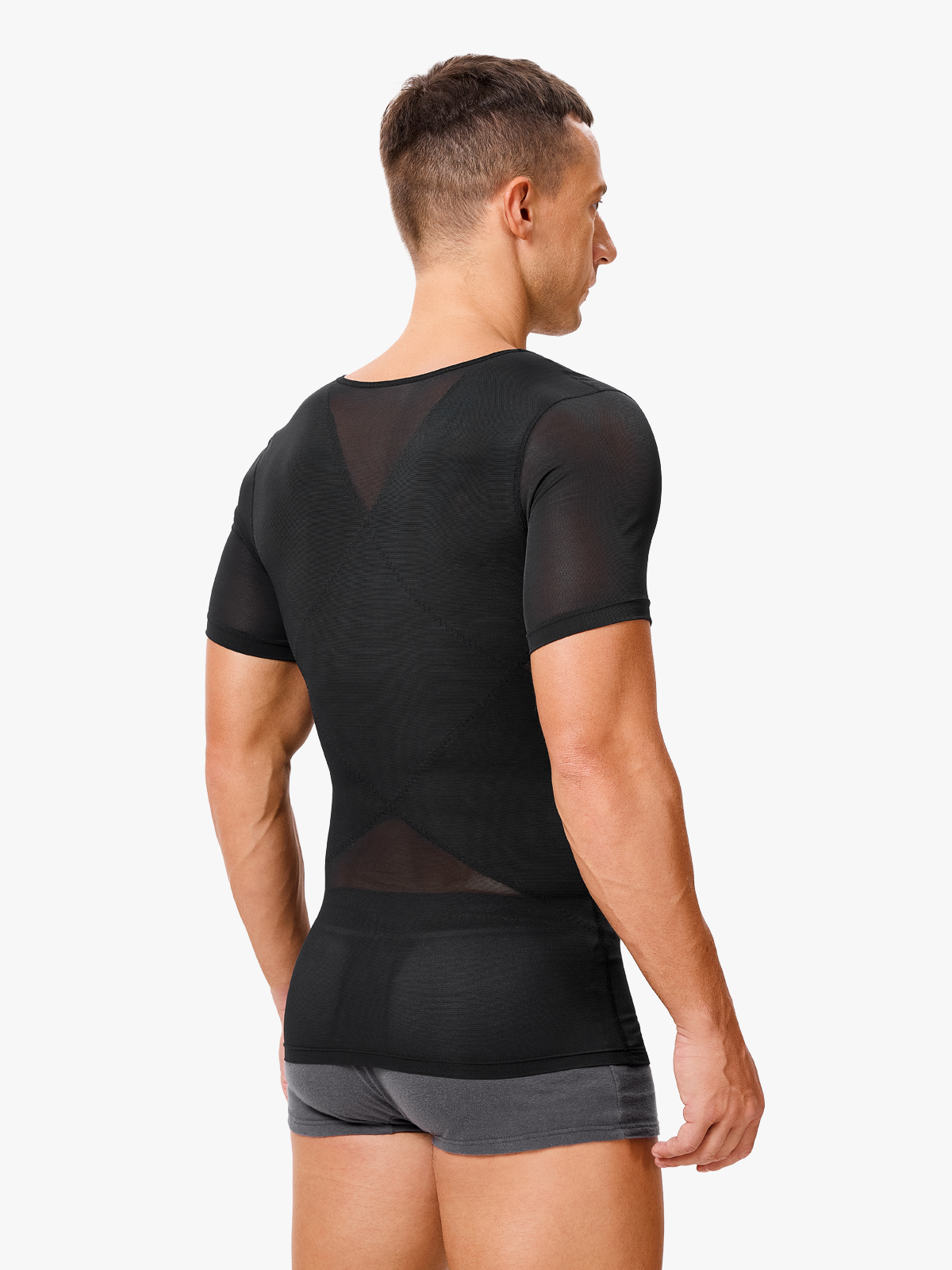Men's Compression Shirt Slimming Shaper Workout Tops Shapewear Shirts