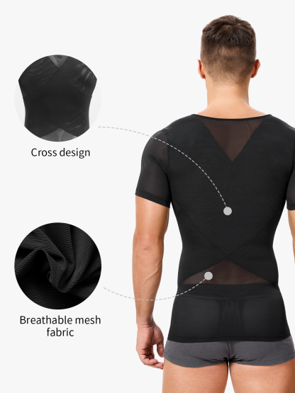 Men's Compression Shirt Slimming Shaper Workout Tops Shapewear Shirts
