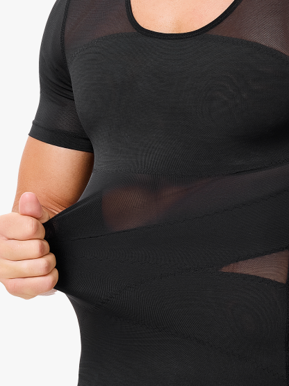 Men's Compression Shirt Slimming Shaper Workout Tops Shapewear Shirts