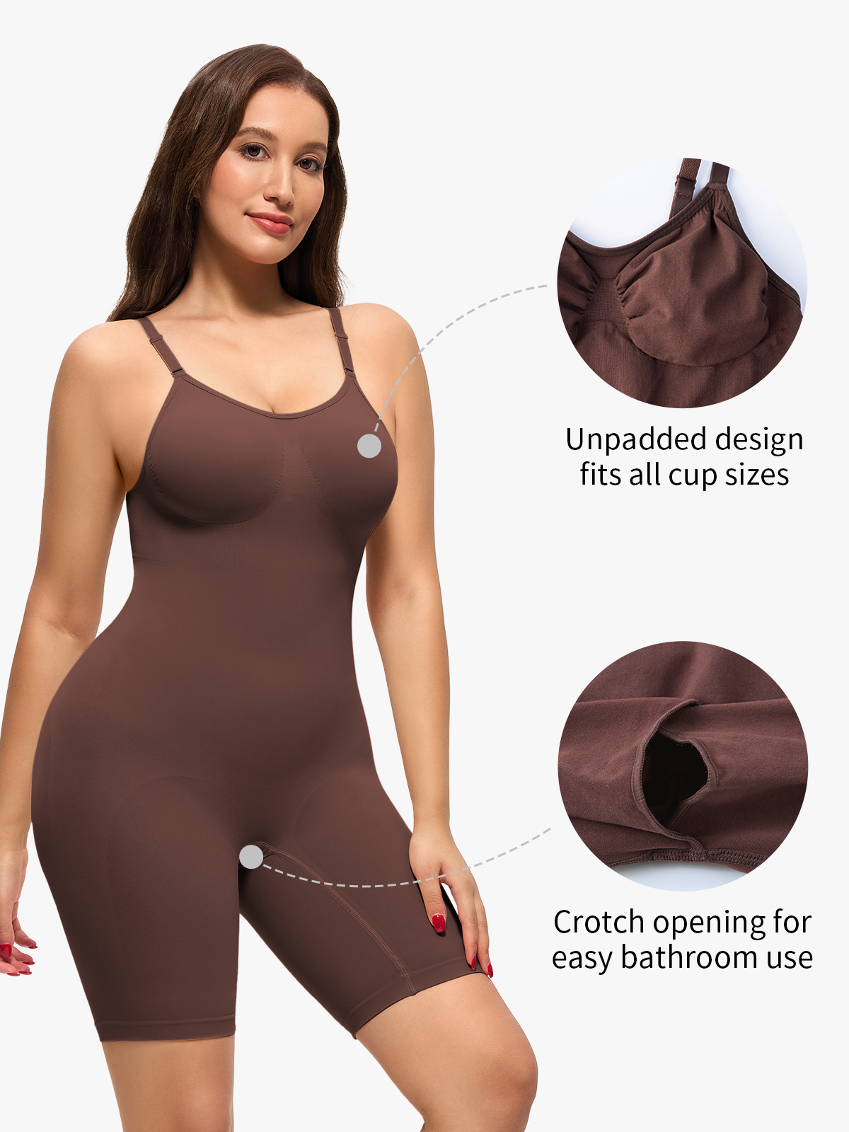 Women's Shapewear Bodysuit Tummy Control Body Shaper Seamless Waist Body Suit