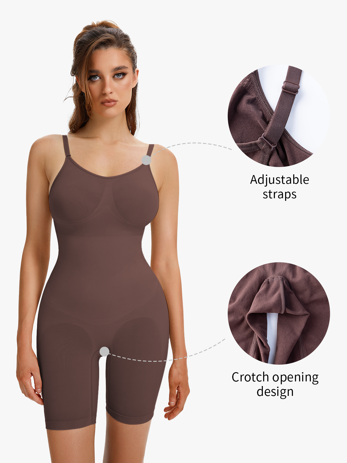 Women's Shapewear Bodysuit Tummy Control Body Shaper Seamless Waist Body Suit