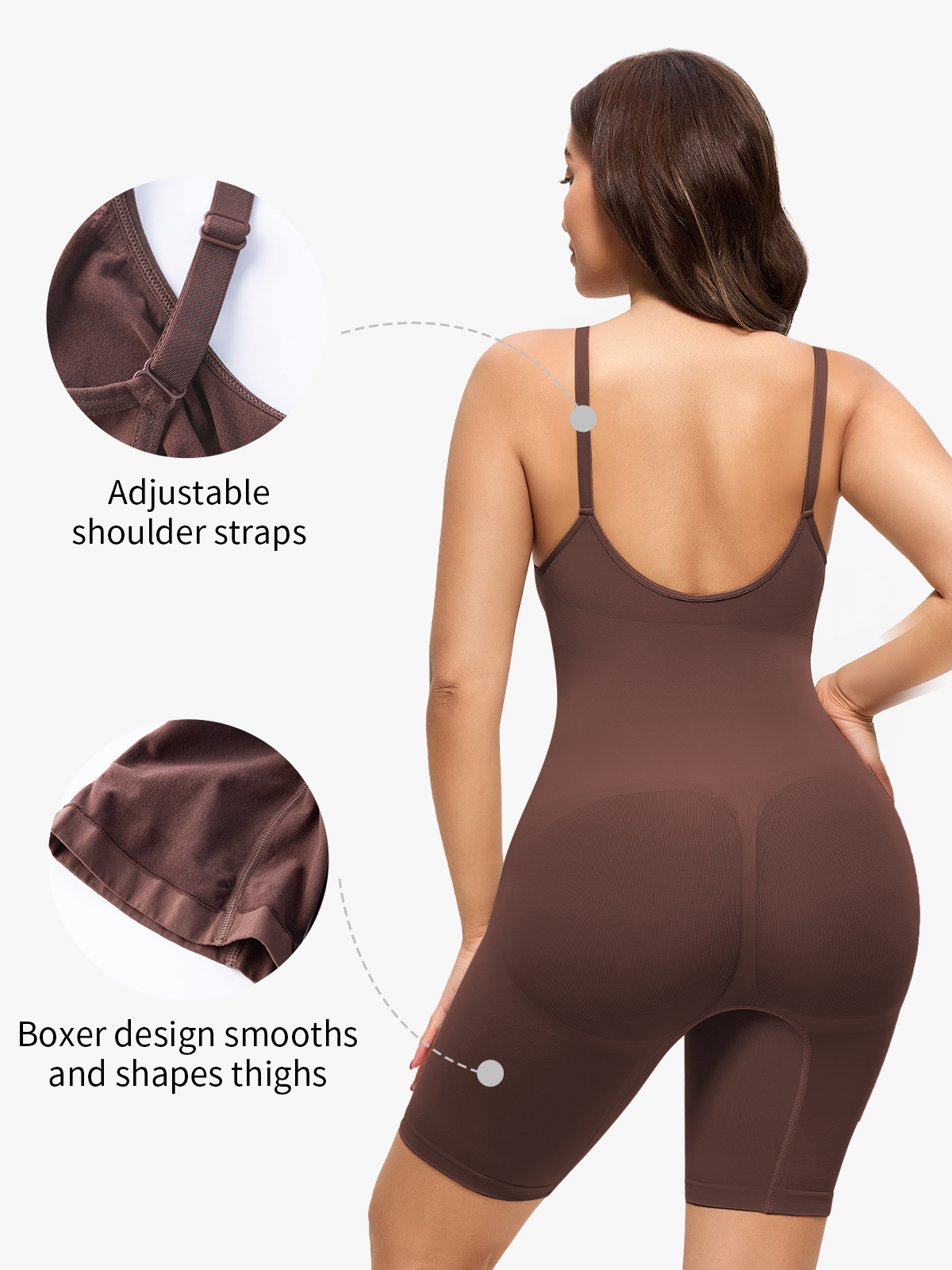 Women's Shapewear Bodysuit Tummy Control Body Shaper Seamless Waist Body Suit