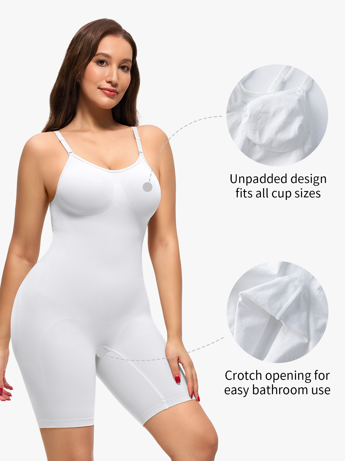 Women's Shapewear Bodysuit Tummy Control Body Shaper Seamless Waist Body Suit