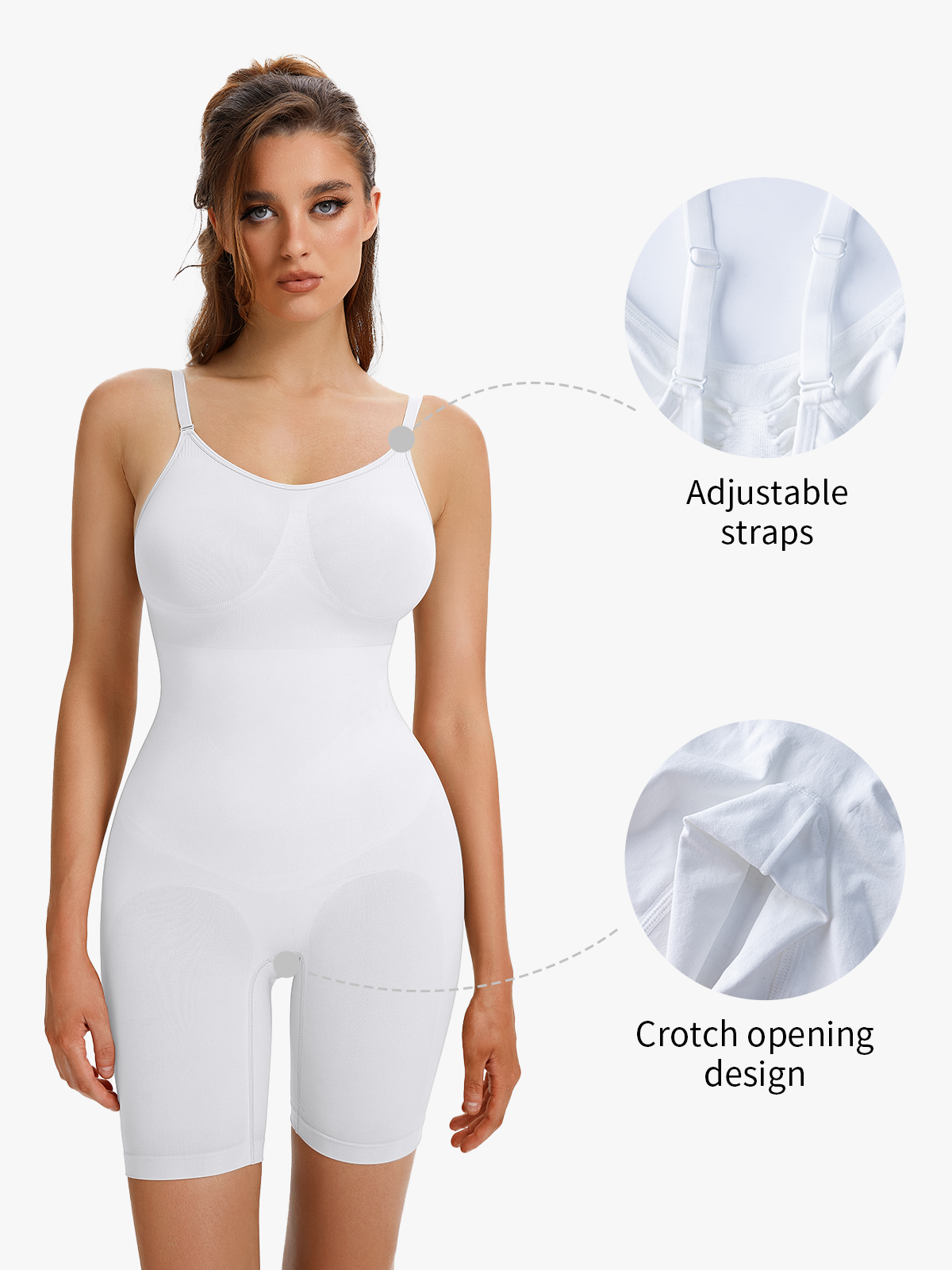 Women's Shapewear Bodysuit Tummy Control Body Shaper Seamless Waist Body Suit