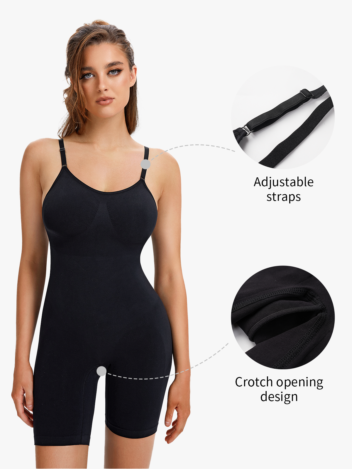 Women's Shapewear Bodysuit Tummy Control Body Shaper Seamless Waist Body Suit