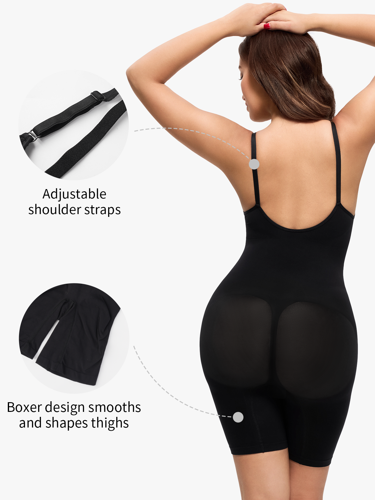 Women's Shapewear Bodysuit Tummy Control Body Shaper Seamless Waist Body Suit