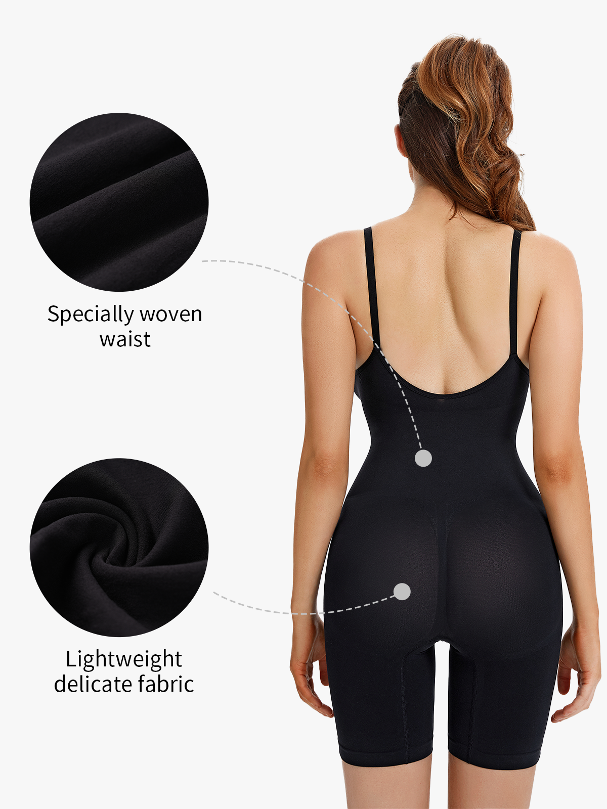 Women's Shapewear Bodysuit Tummy Control Body Shaper Seamless Waist Body Suit
