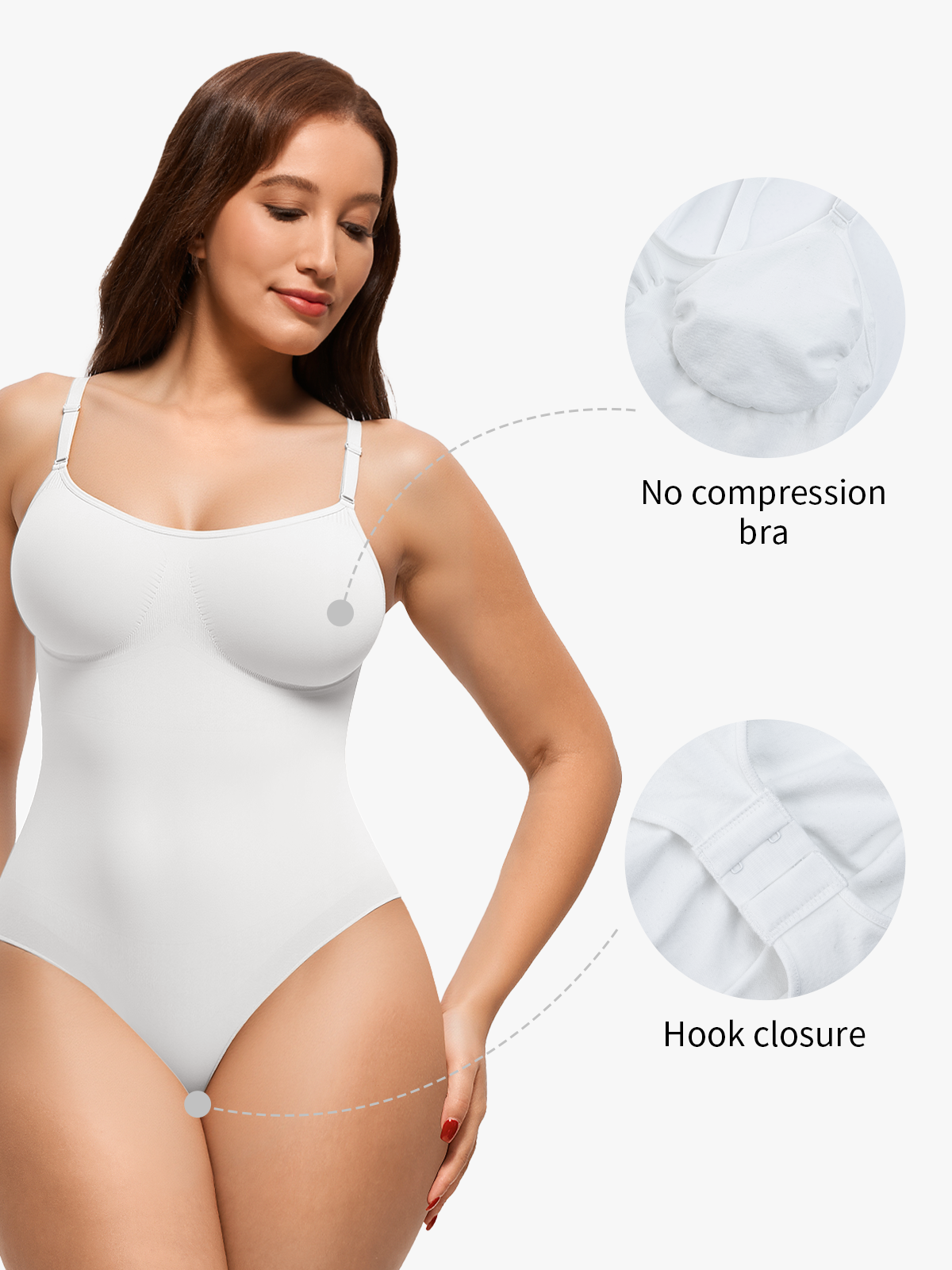 Seamless Tummy Control Backless Cami Bodysuit