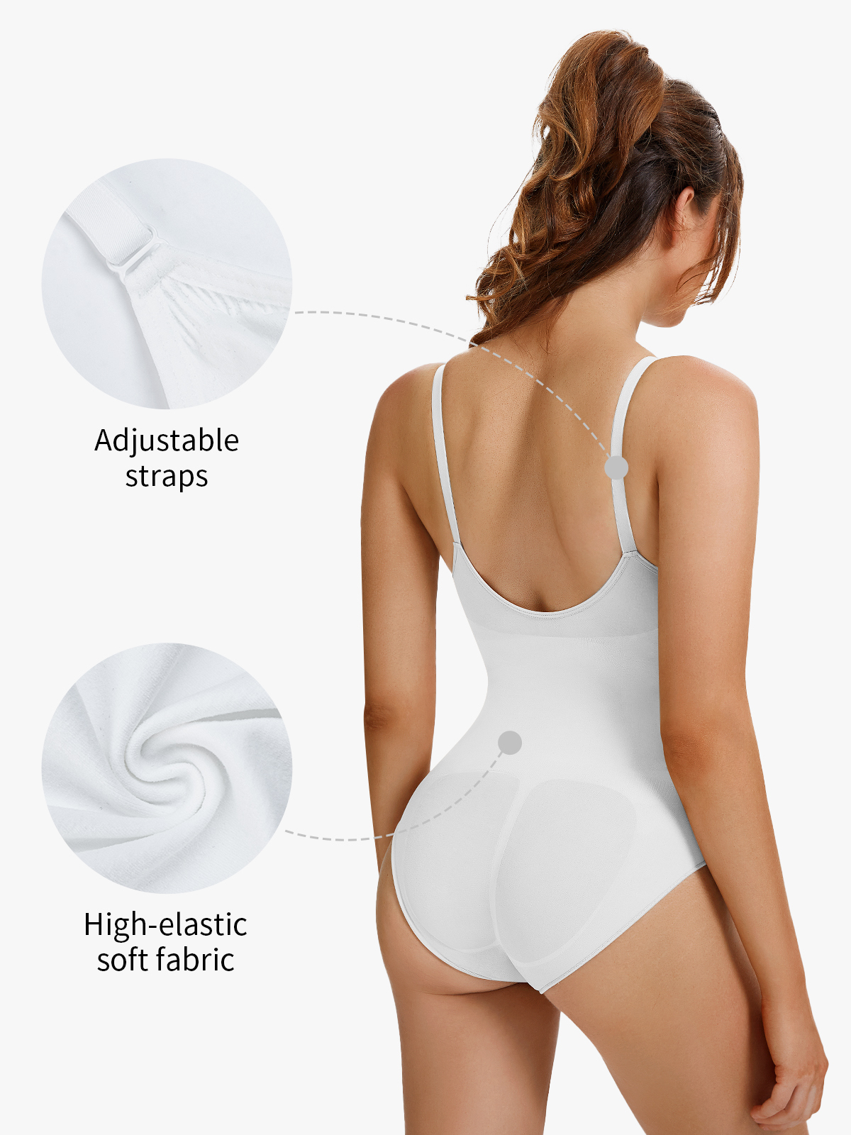 Seamless Tummy Control Backless Cami Bodysuit