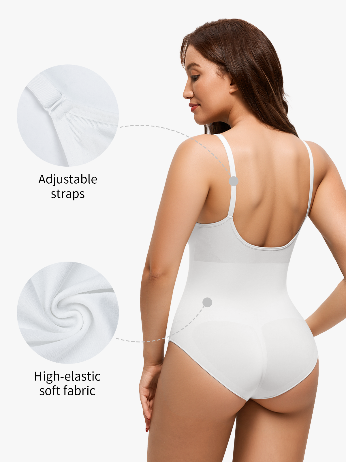 Seamless Tummy Control Backless Cami Bodysuit