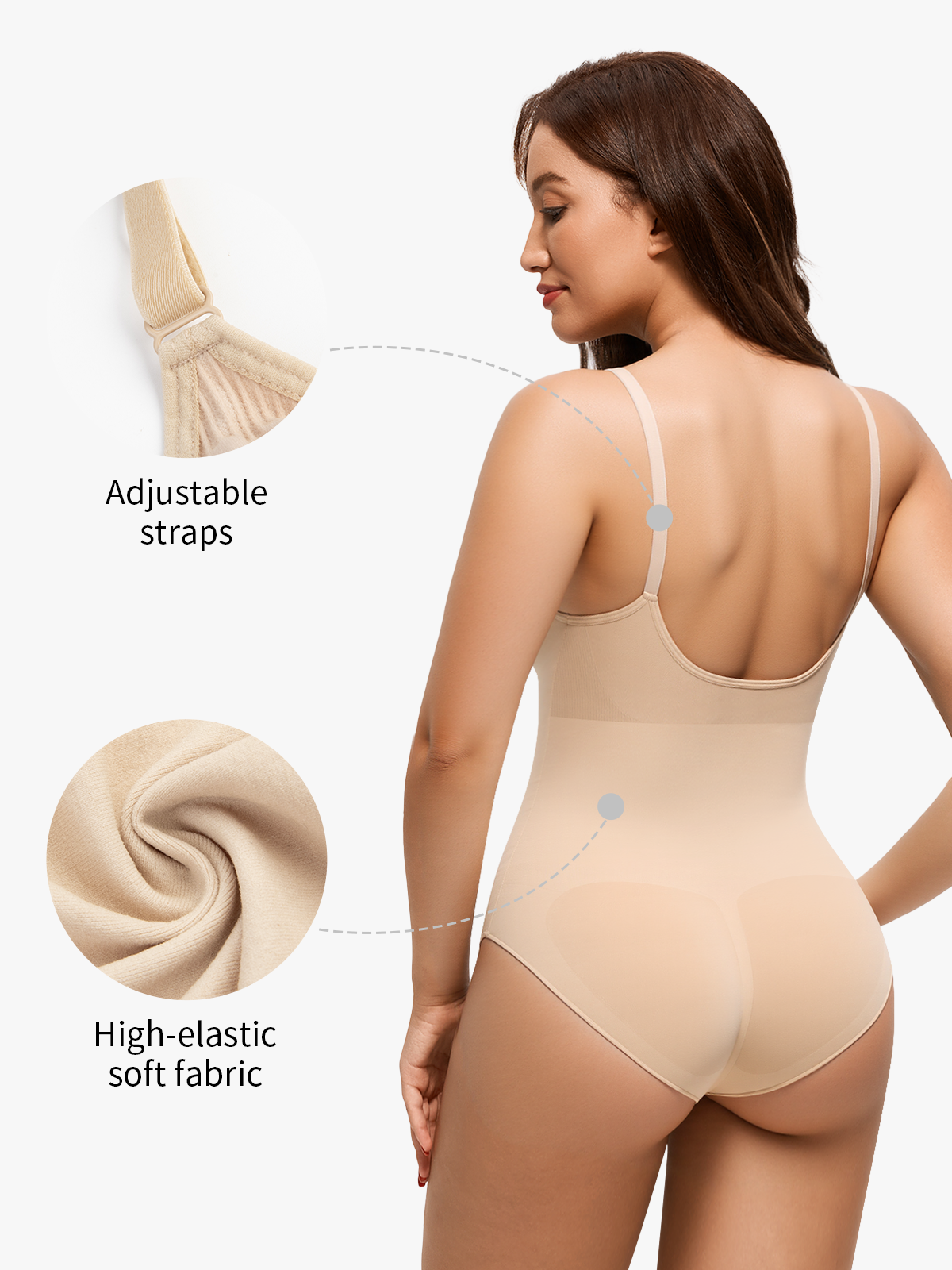 Seamless Tummy Control Backless Cami Bodysuit