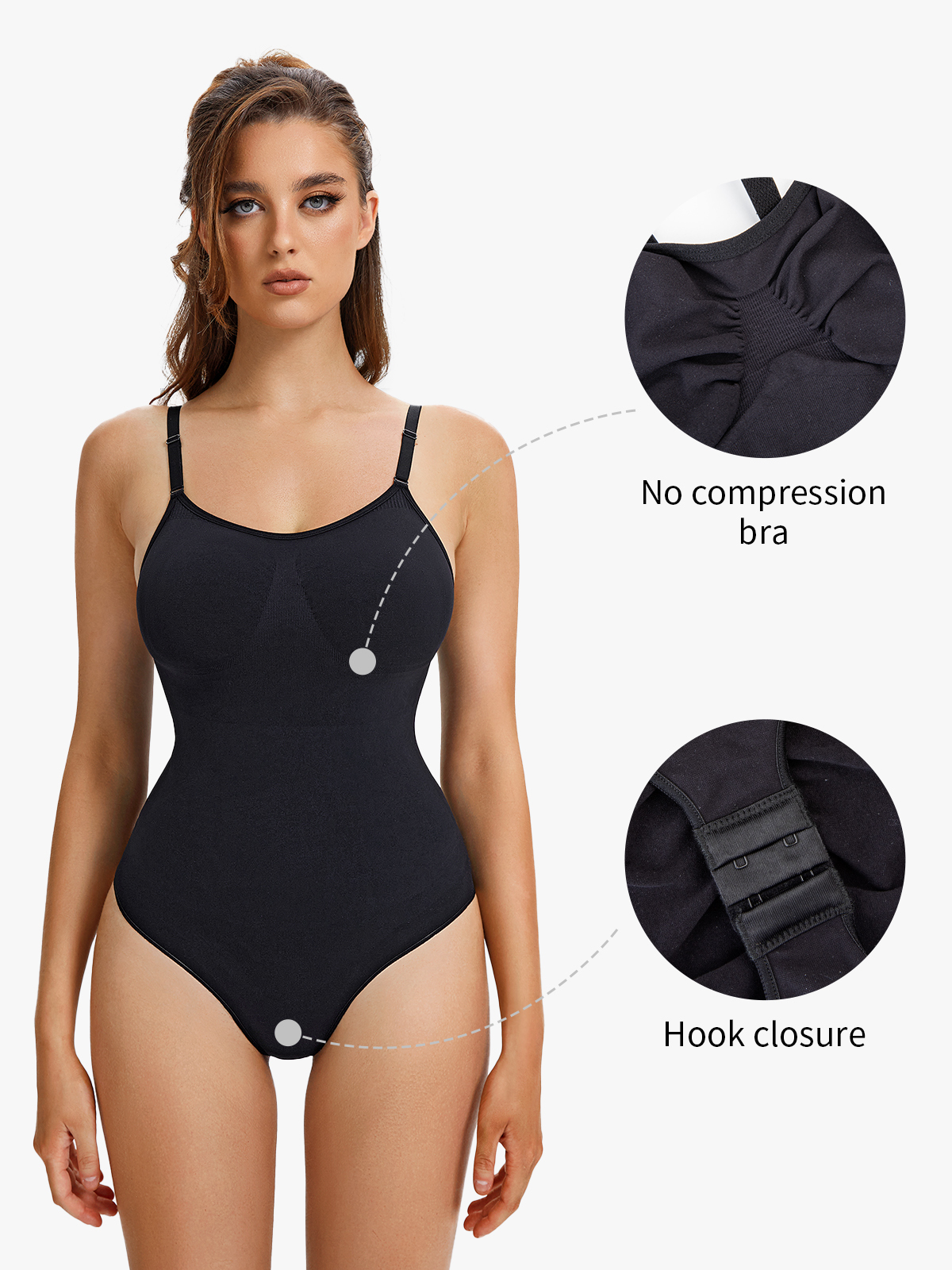 Seamless Tummy Control Backless Cami Bodysuit