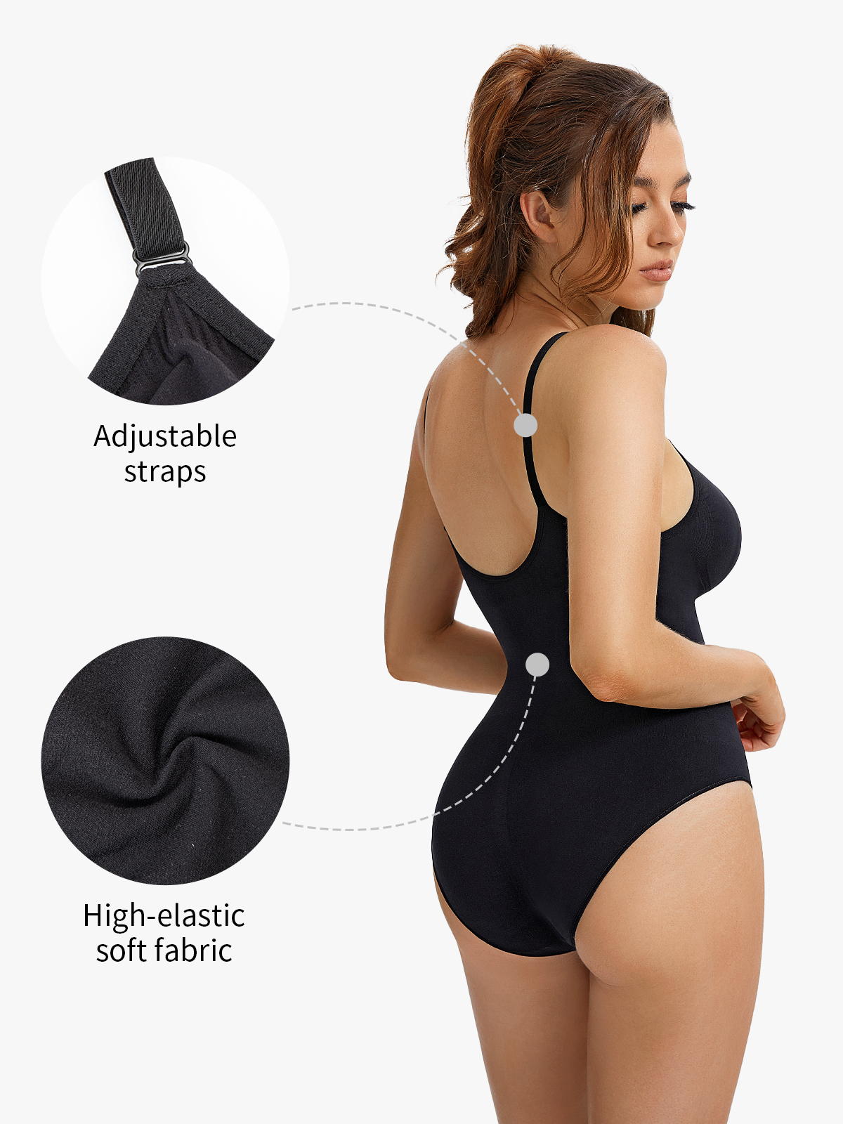 Seamless Tummy Control Backless Cami Bodysuit