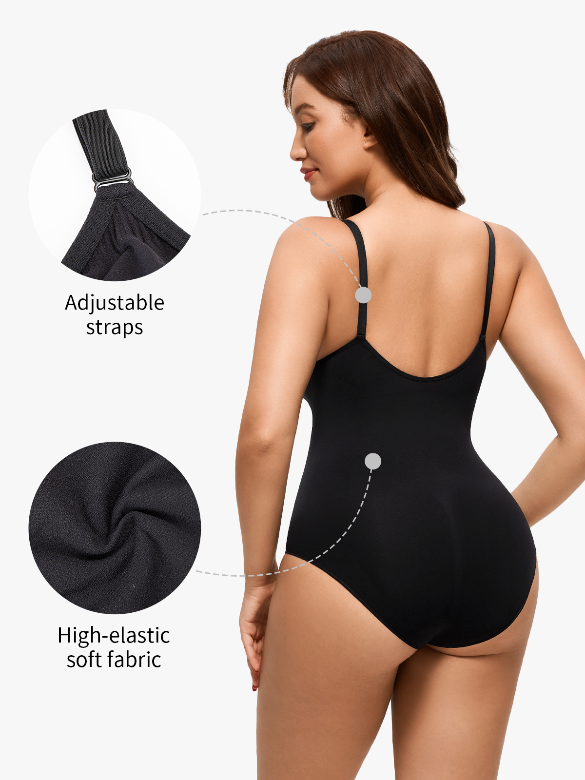 Seamless Tummy Control Backless Cami Bodysuit