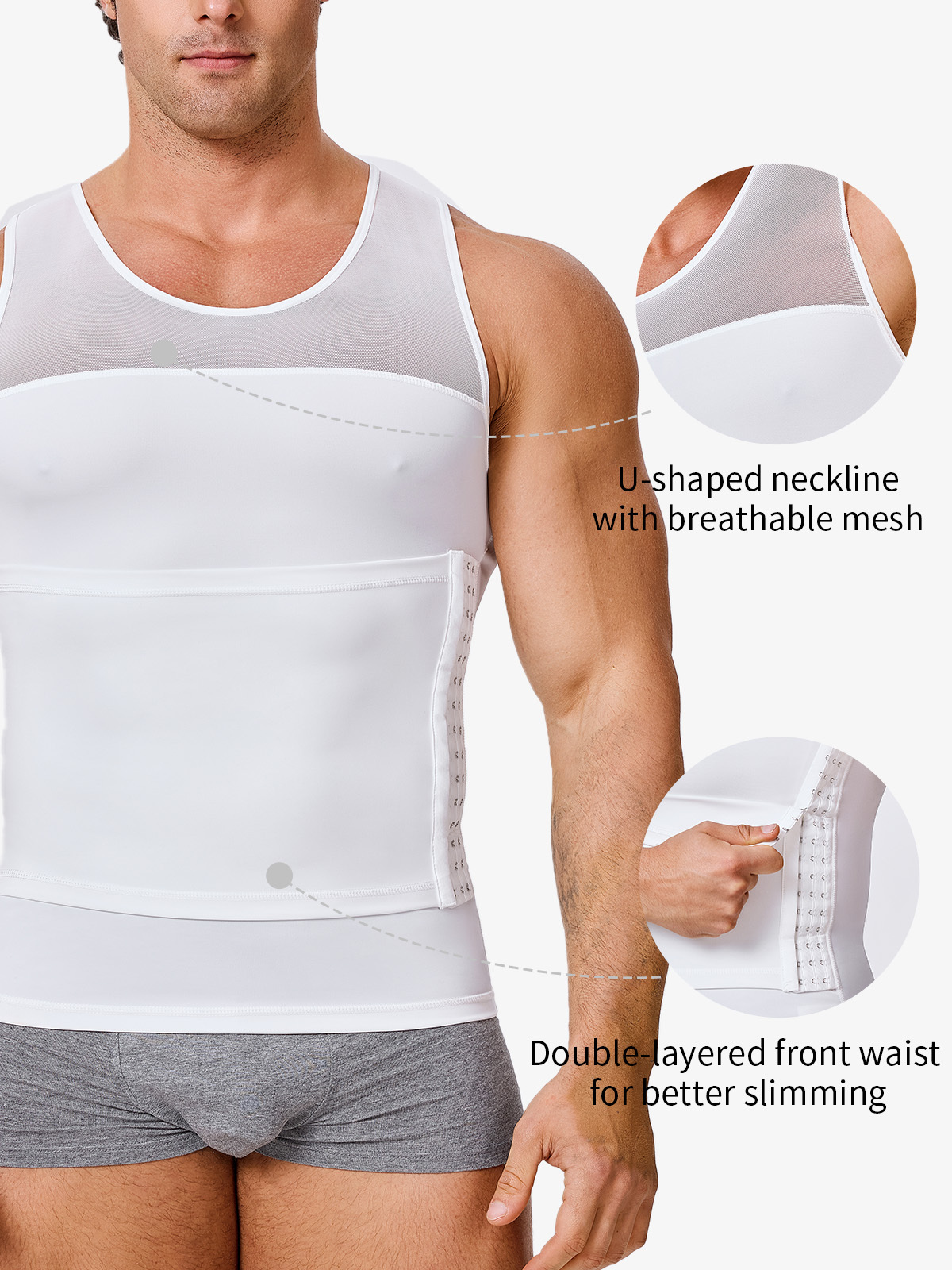 Men's Body Top Adjustable Abdominal Anti-Roll