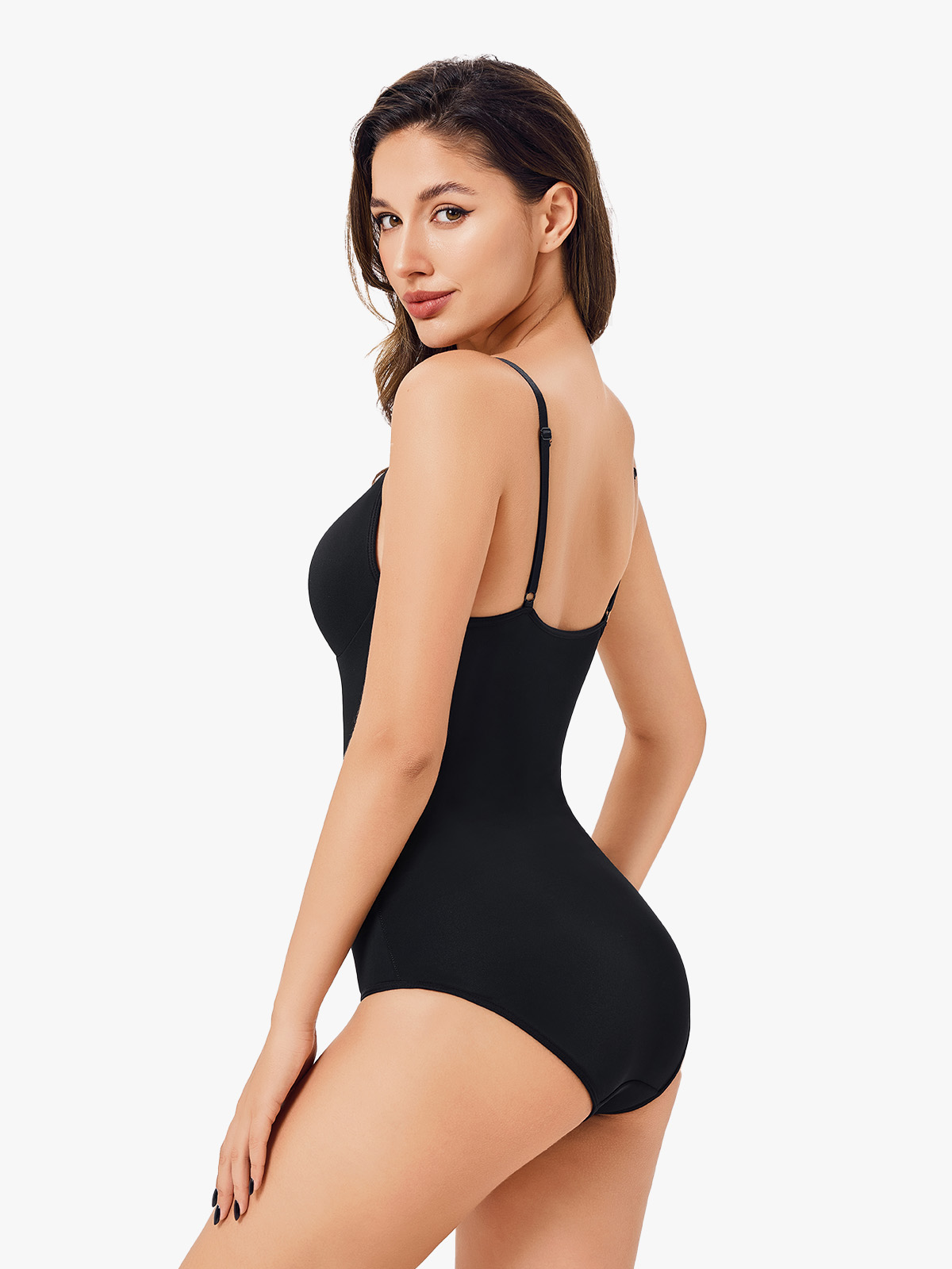 Deep V-Neck Body Suits with Built in Bra-Nebility