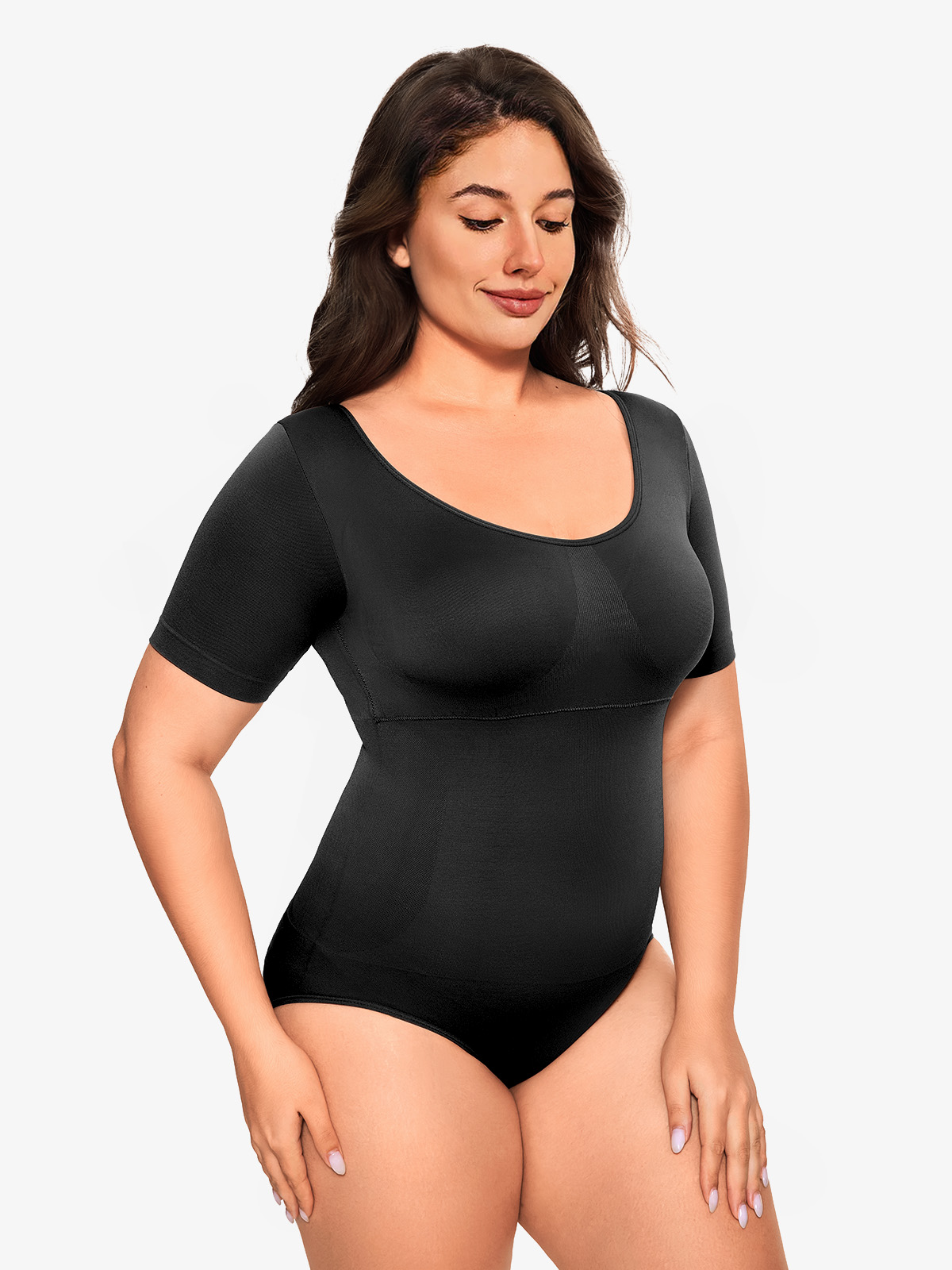 Sleek Seamless Round Neck Short Sleeve Bodysuit