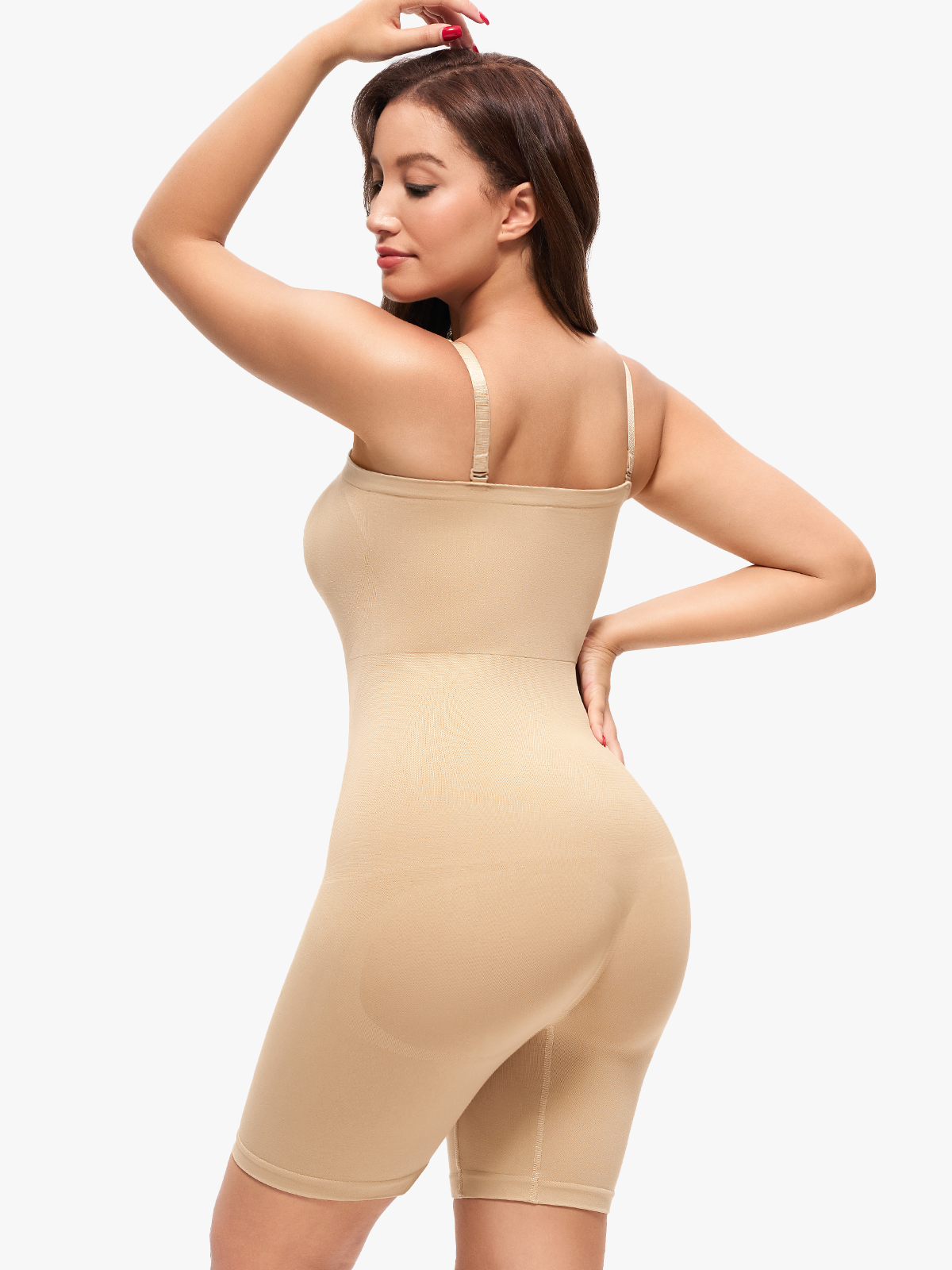 Seamless Body Shaper Removable Strap Soft Bodysuit