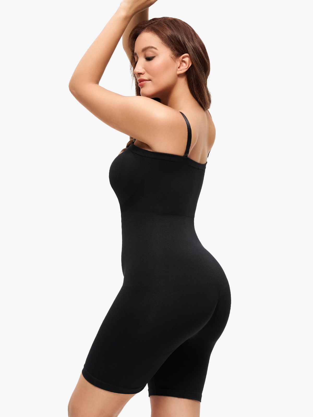 Seamless Body Shaper Removable Strap Soft Bodysuit