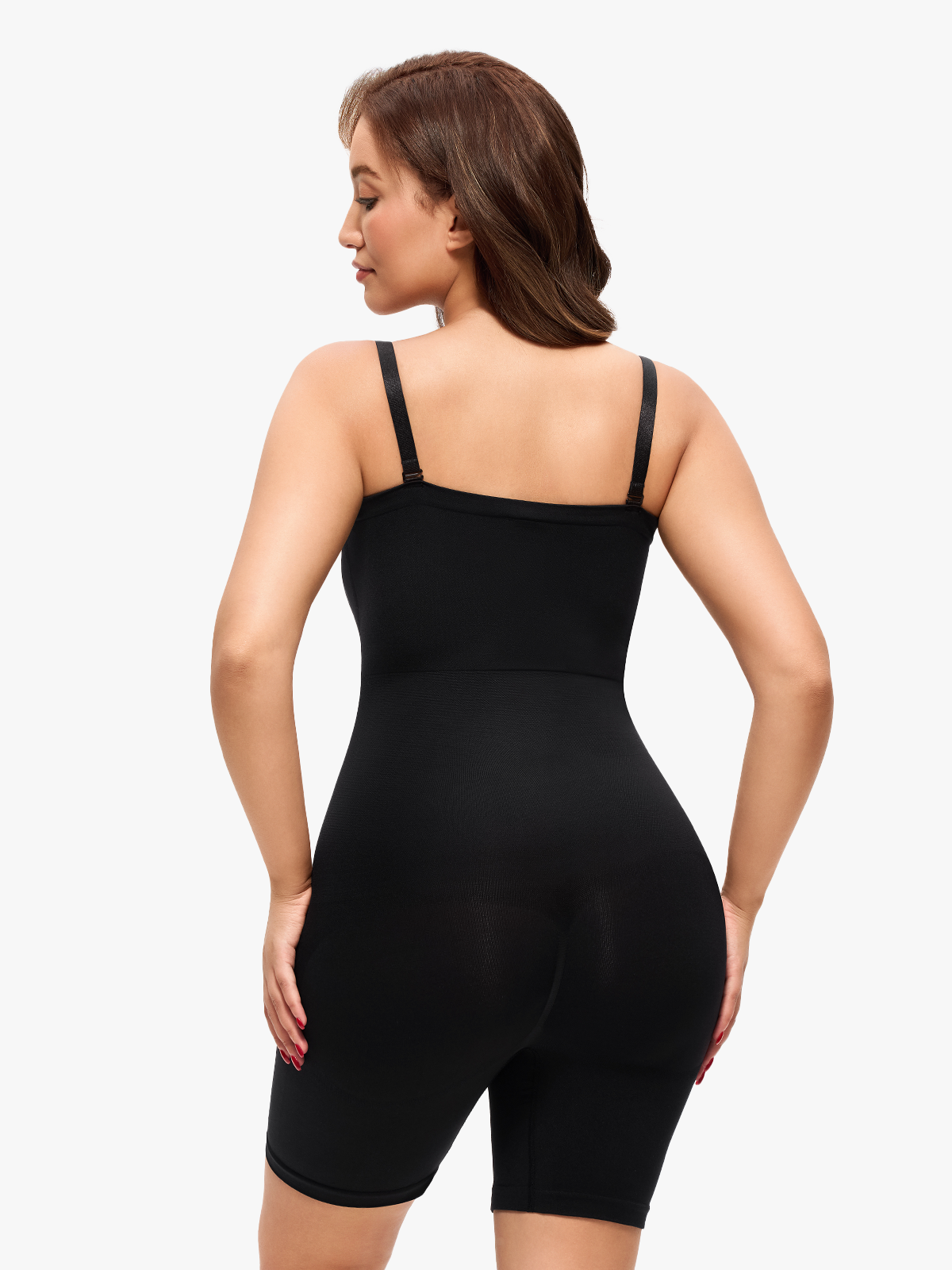 Seamless Body Shaper Removable Strap Soft Bodysuit