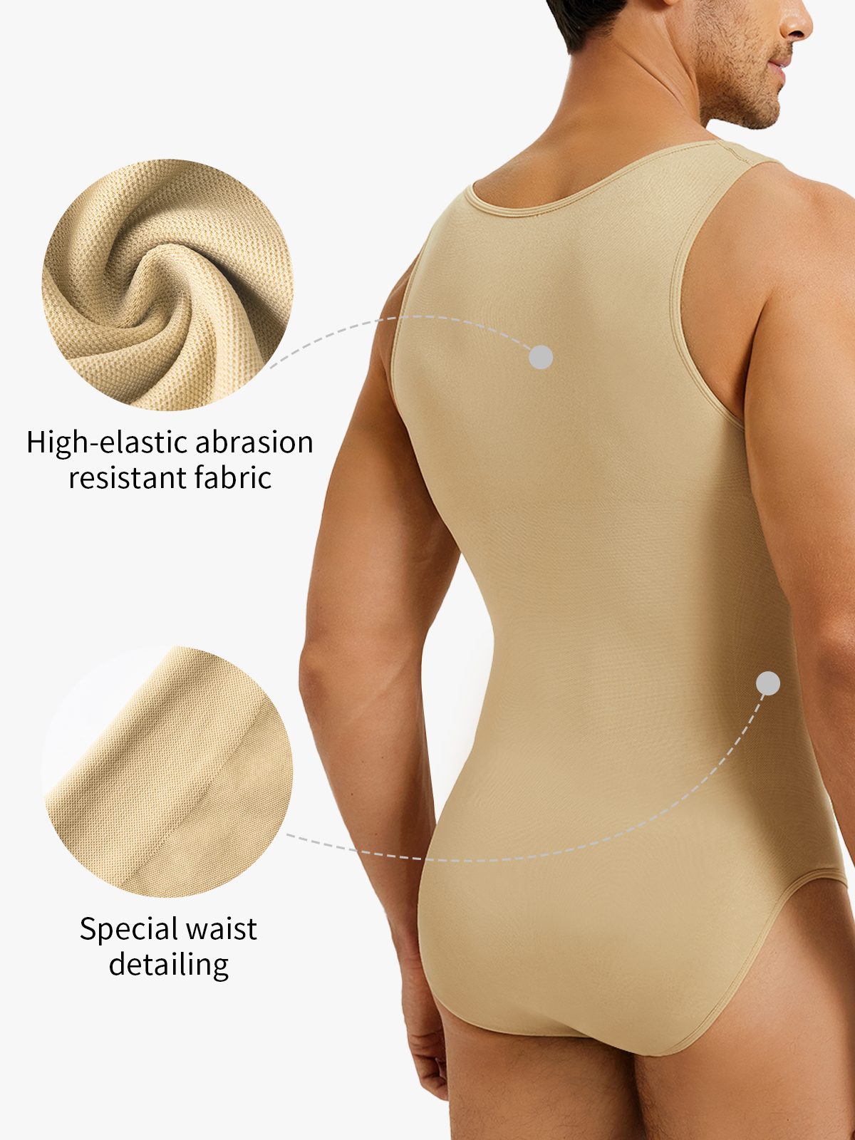 Comfort Crotch Opening Crew Neck Shapewear Brief Bodysuit