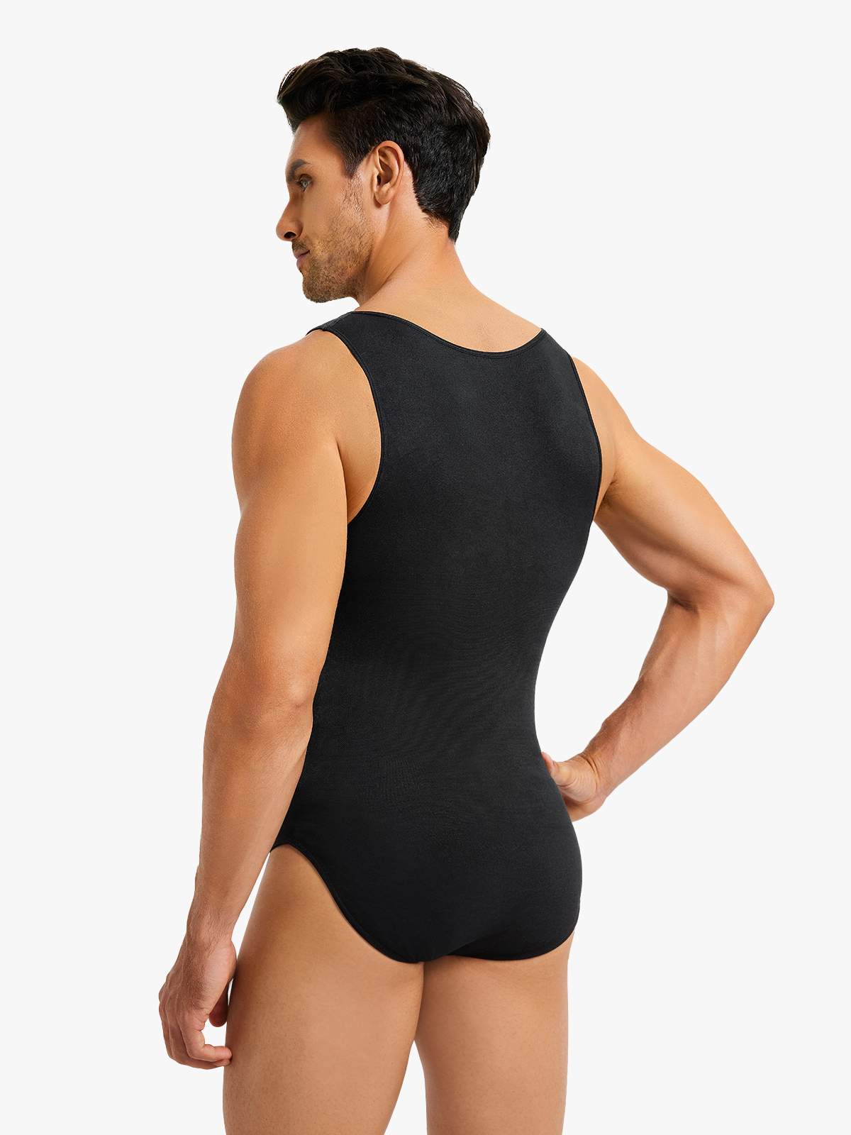 Comfort Crotch Opening Crew Neck Shapewear Brief Bodysuit