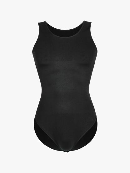 Comfort Crotch Opening Crew Neck Shapewear Brief Bodysuit