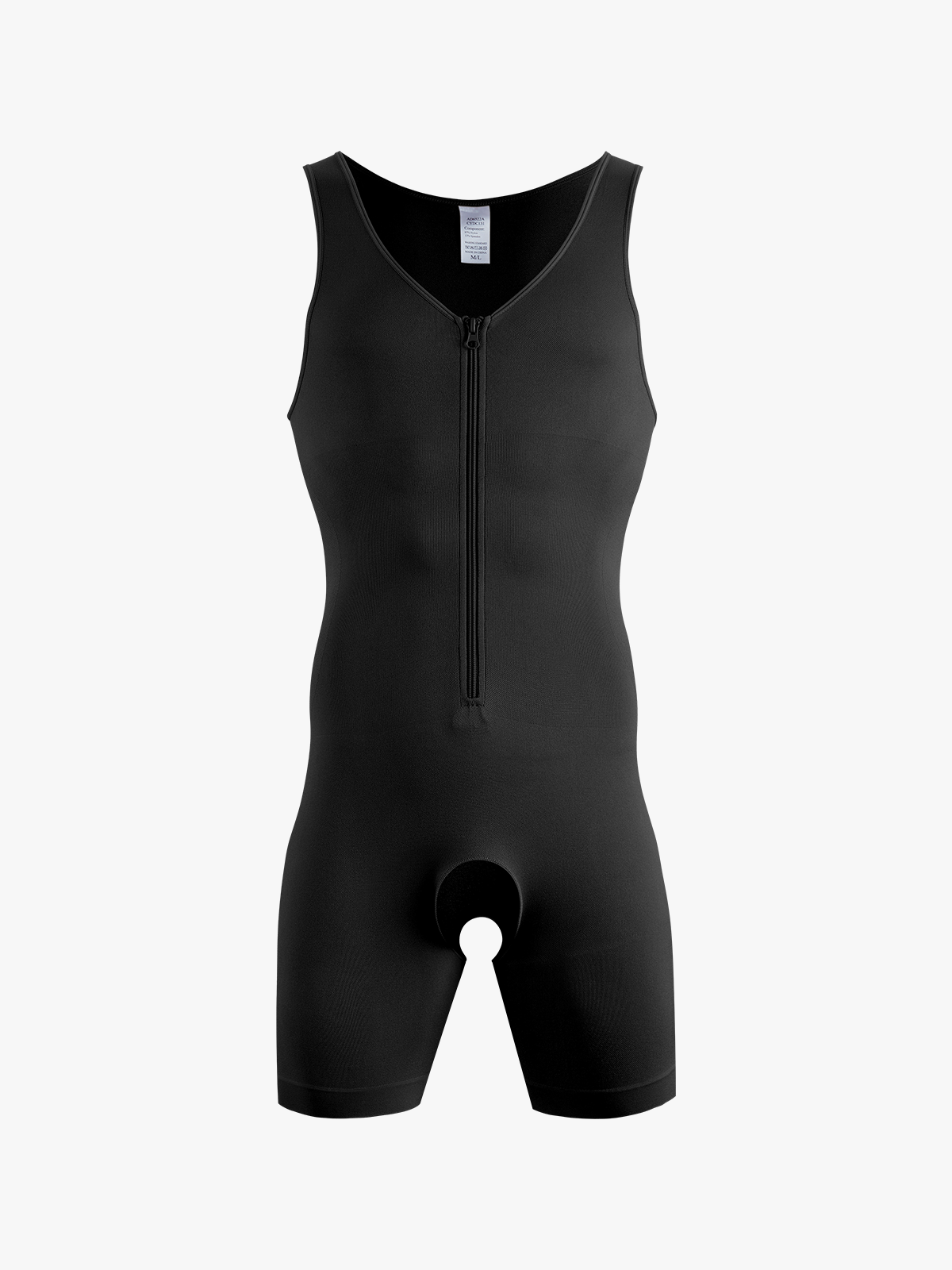 Men's Seamless Zipper Slimming Bodysuit