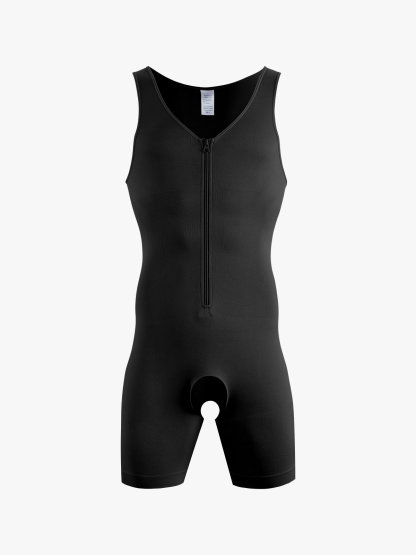 Men's Seamless Zipper Slimming Bodysuit