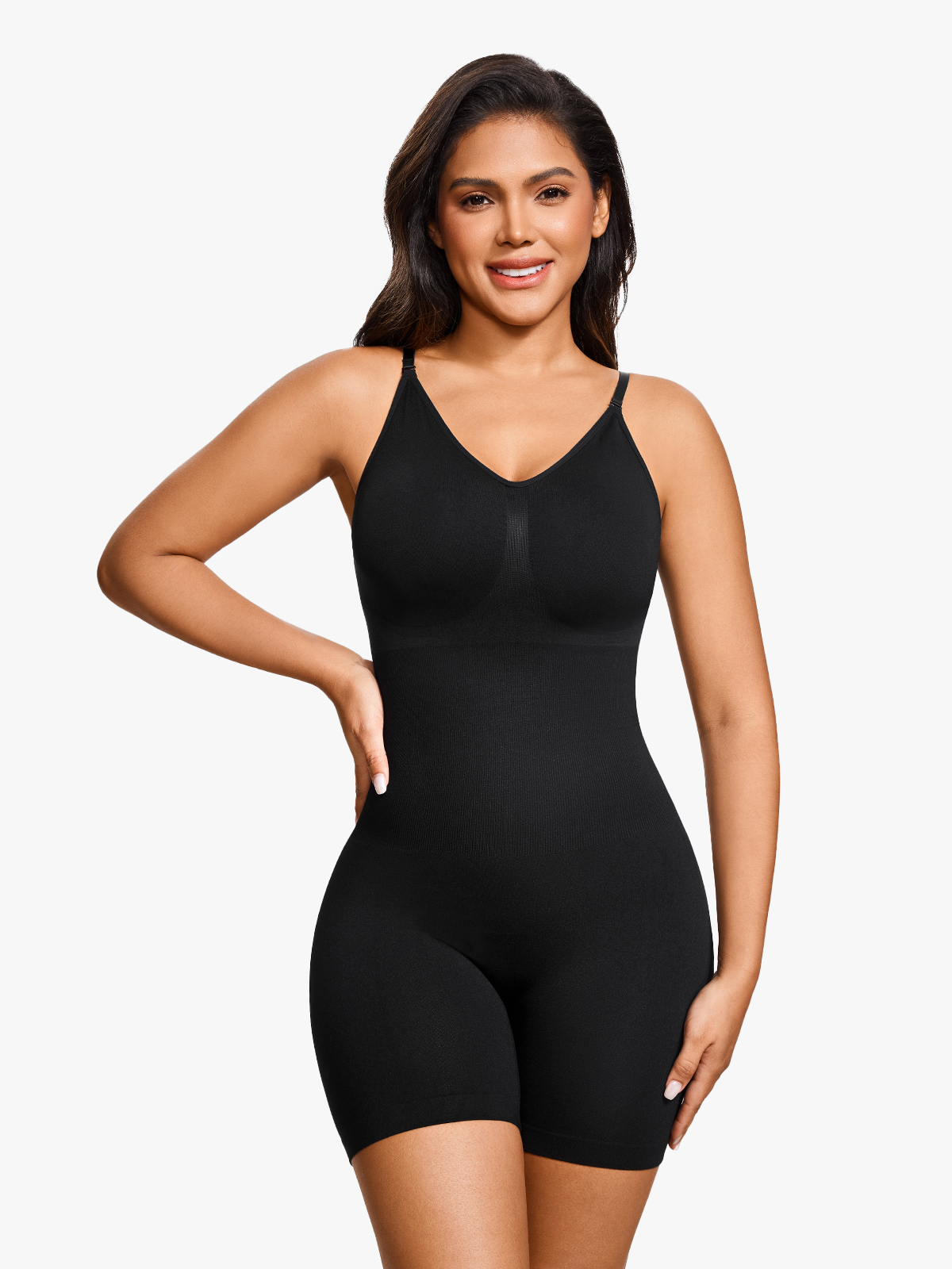 Seamless Elastic Tummy Control Cami Shortie Bodysuit