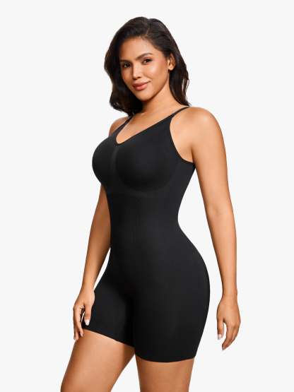 Seamless Elastic Tummy Control Cami Shortie Bodysuit