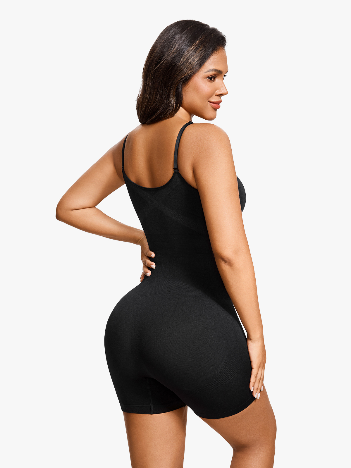 Seamless Elastic Tummy Control Cami Shortie Bodysuit