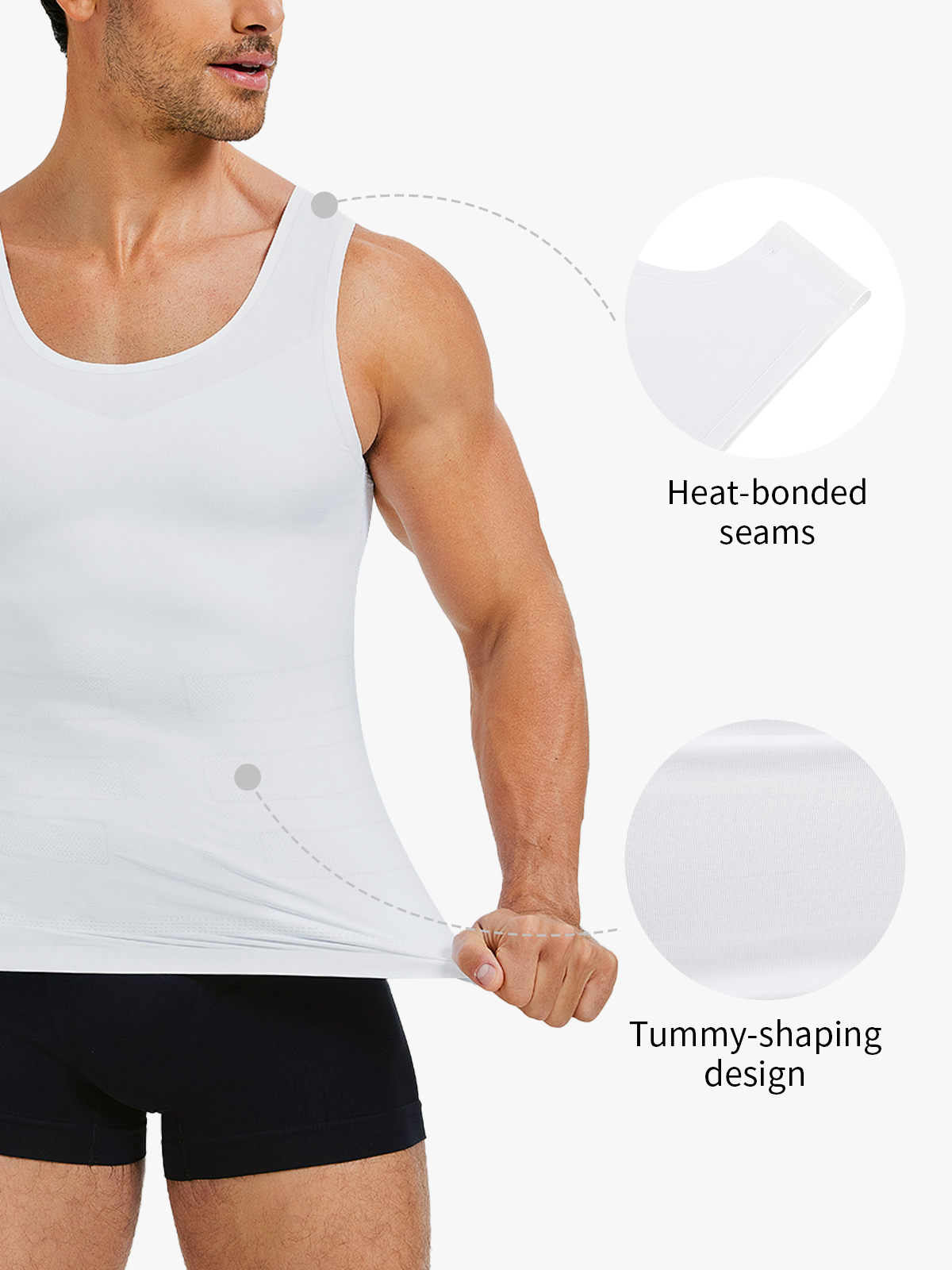 U Neck Tummy Control Compression Shapewear Tank Top