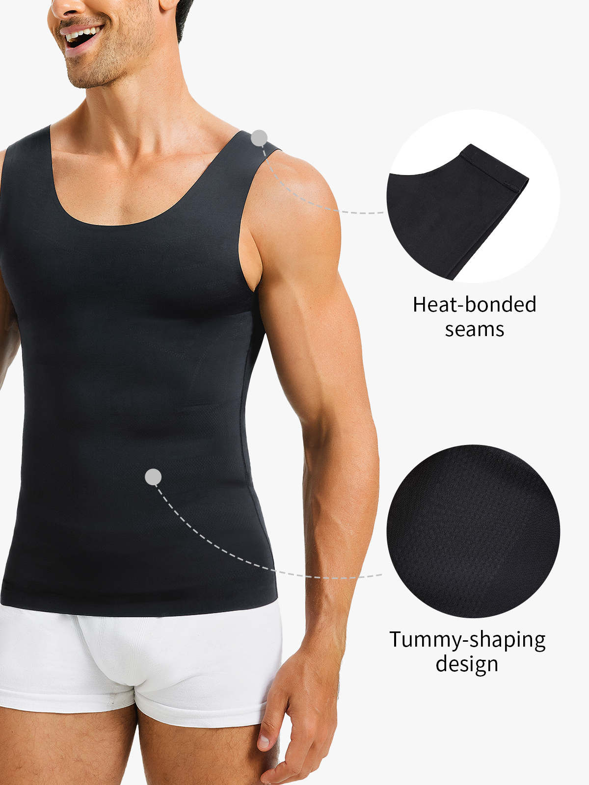 U Neck Tummy Control Compression Shapewear Tank Top