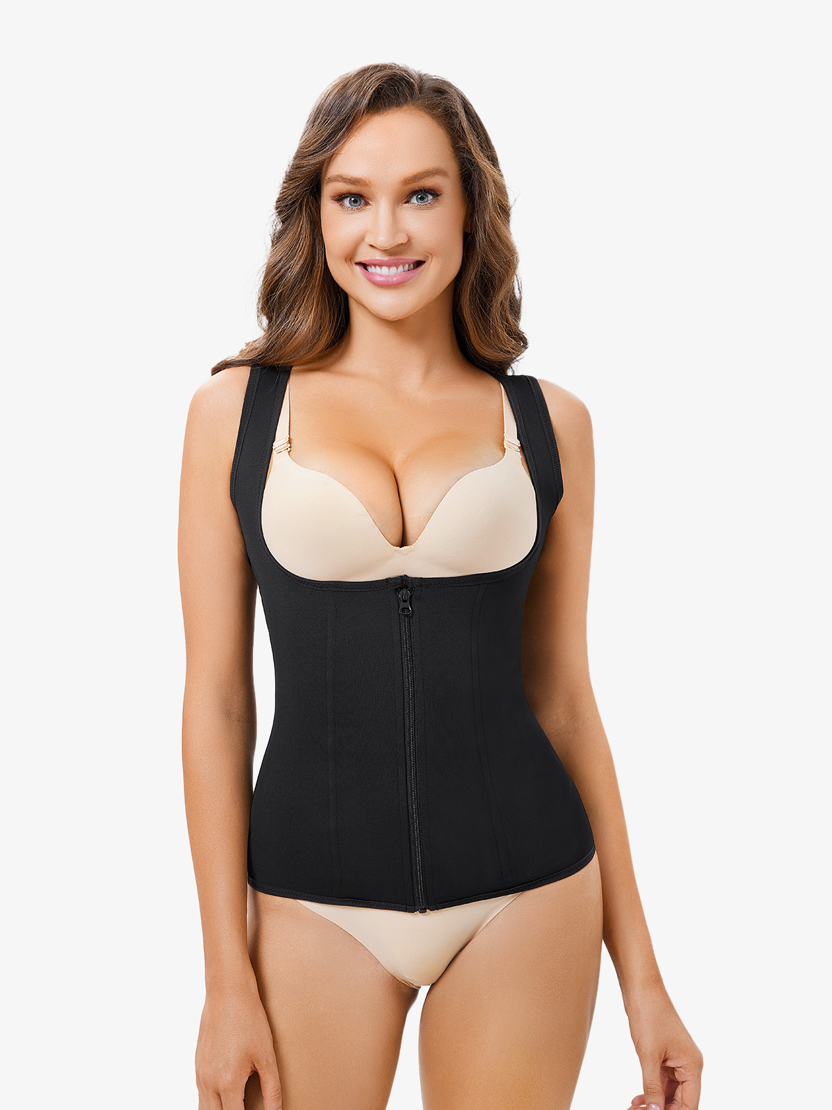 Nebility Waist Trainer for Women Corset Shapewear with Zipper -Nebility