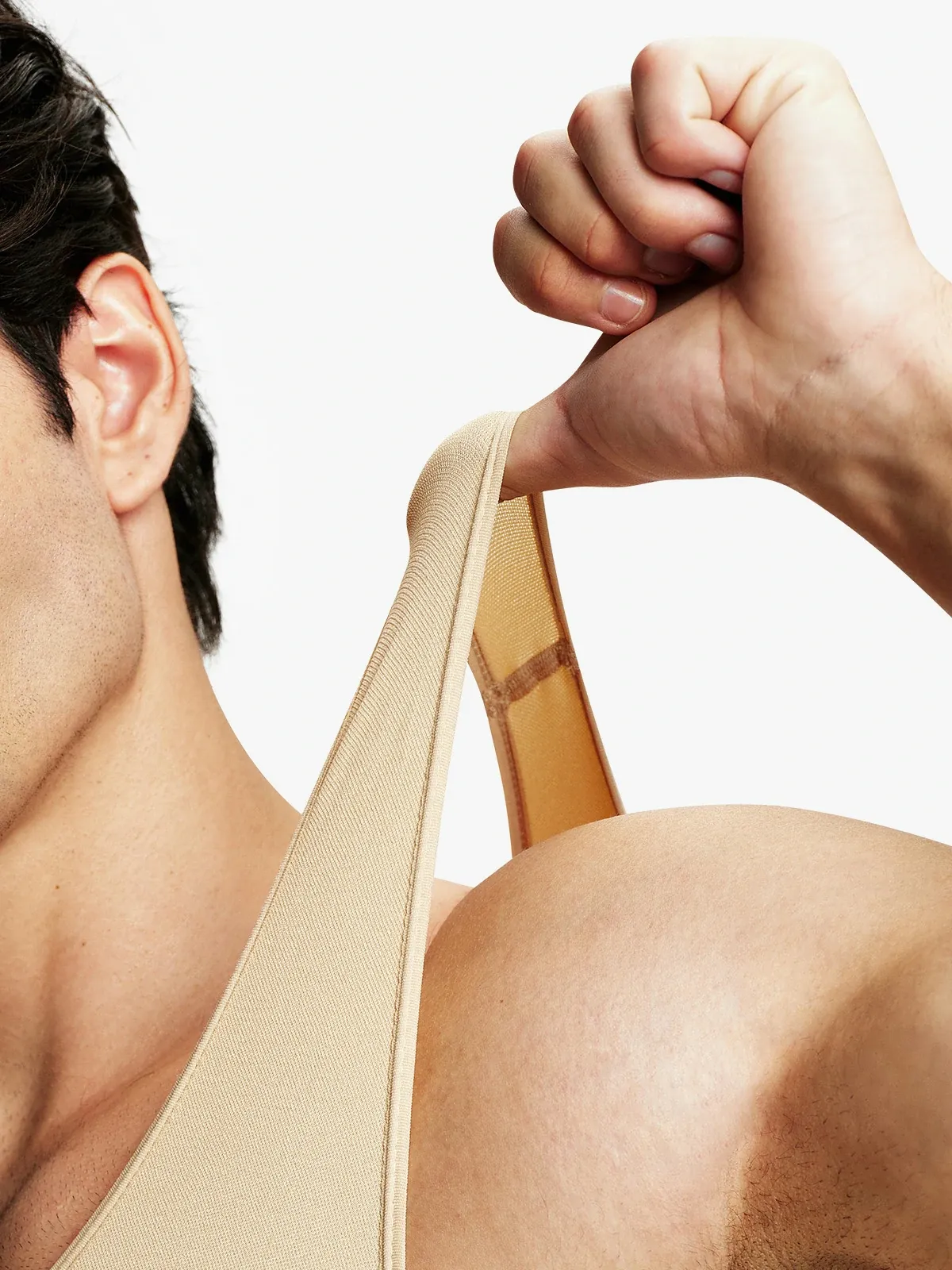 Men's Seamless Crotch Opening Bodysuit 