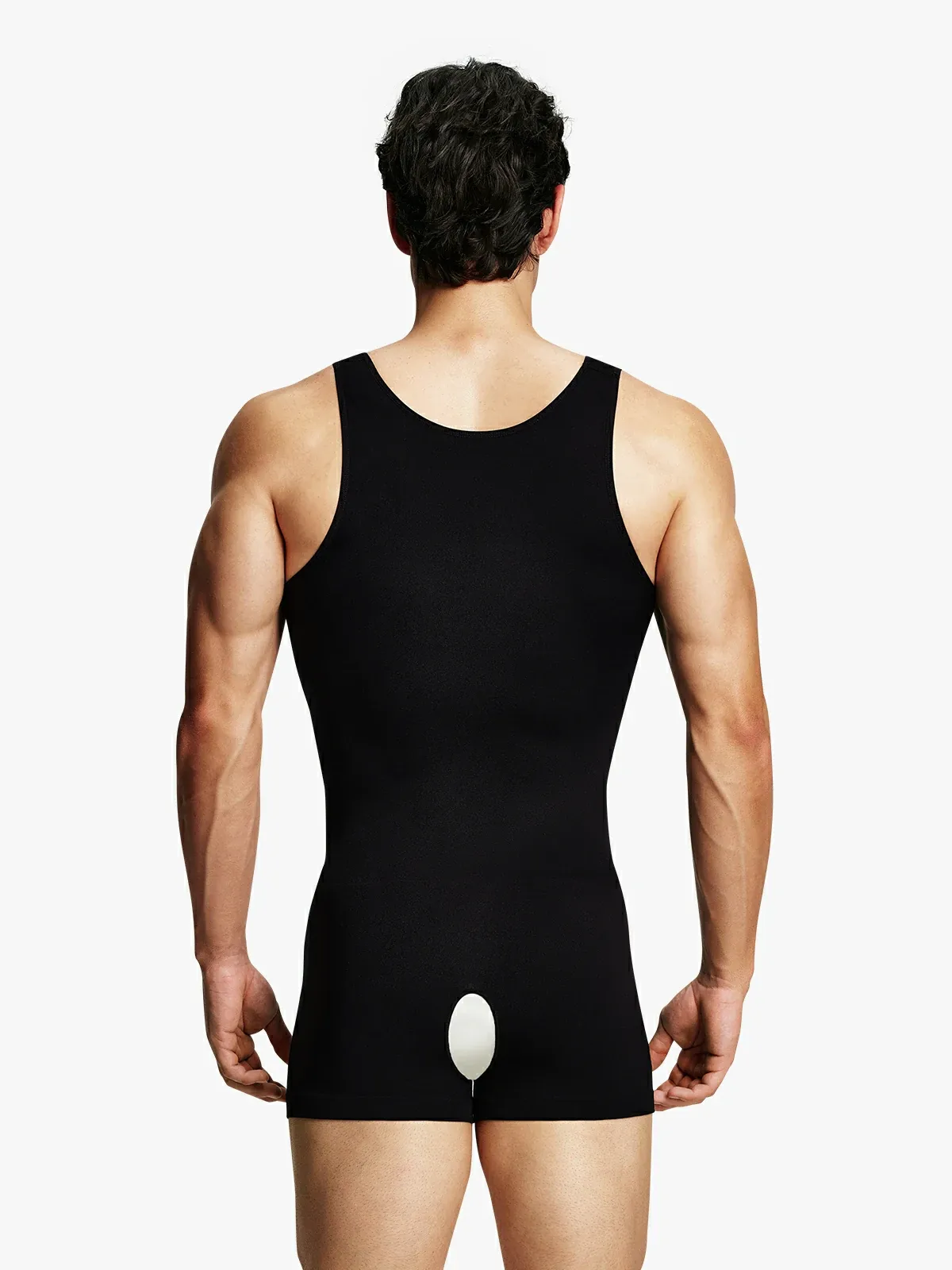 Men's Seamless Crotch Opening Bodysuit 
