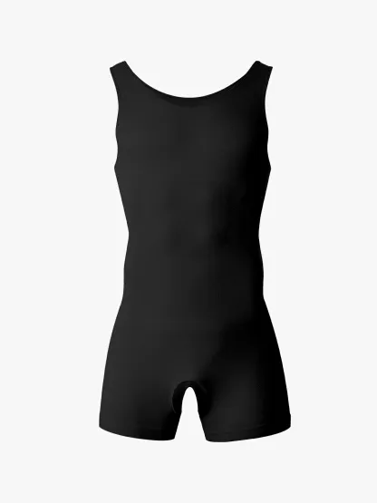 Men's Seamless Crotch Opening Bodysuit 