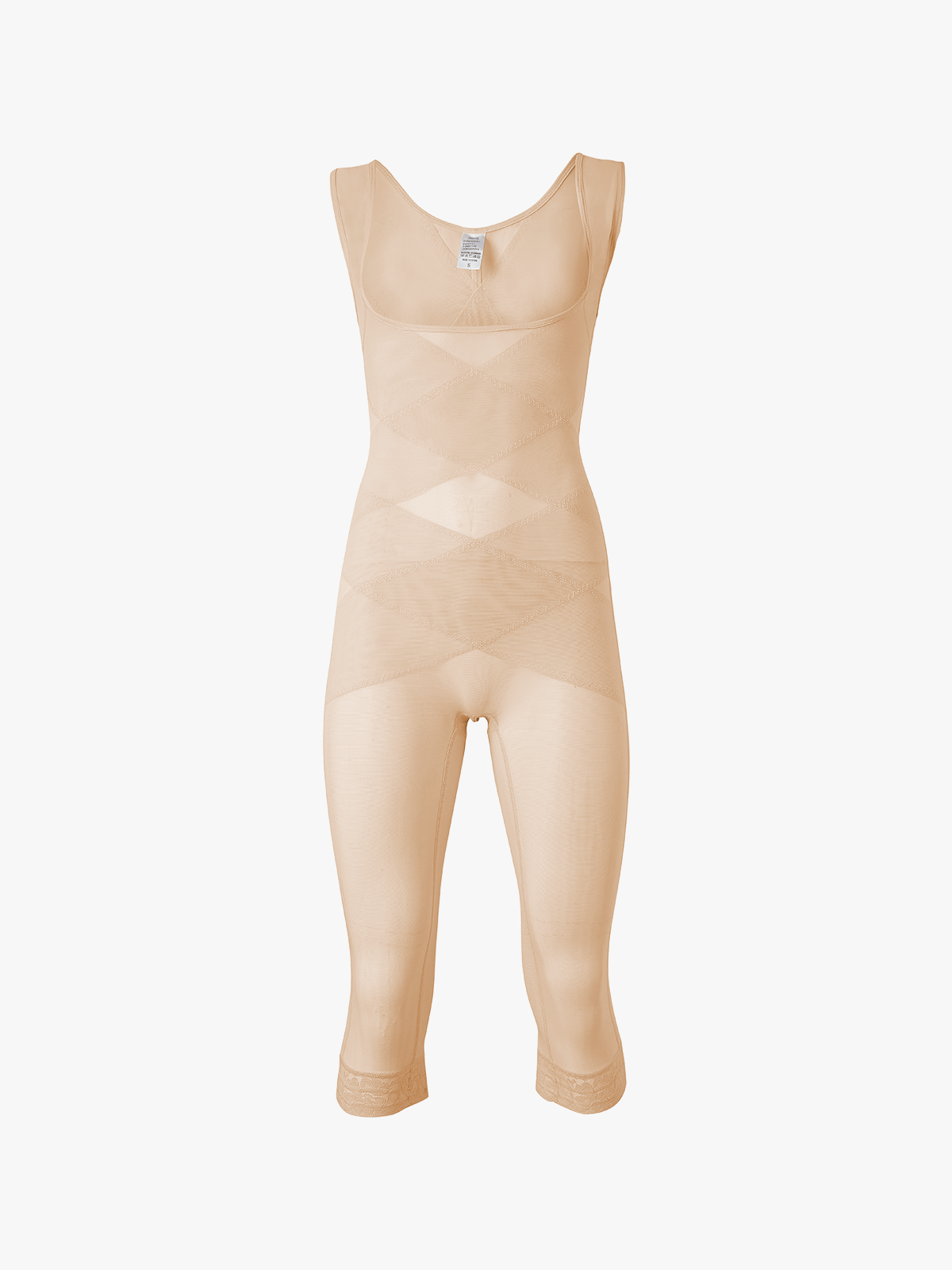 Nebility Women Waist Trainer Open Bust Mid-Thigh Bodysuit