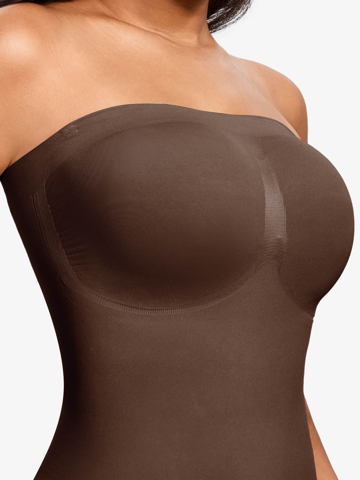 Seamless Tummy Control Thong Bodysuit with Detachable Shoulder Straps