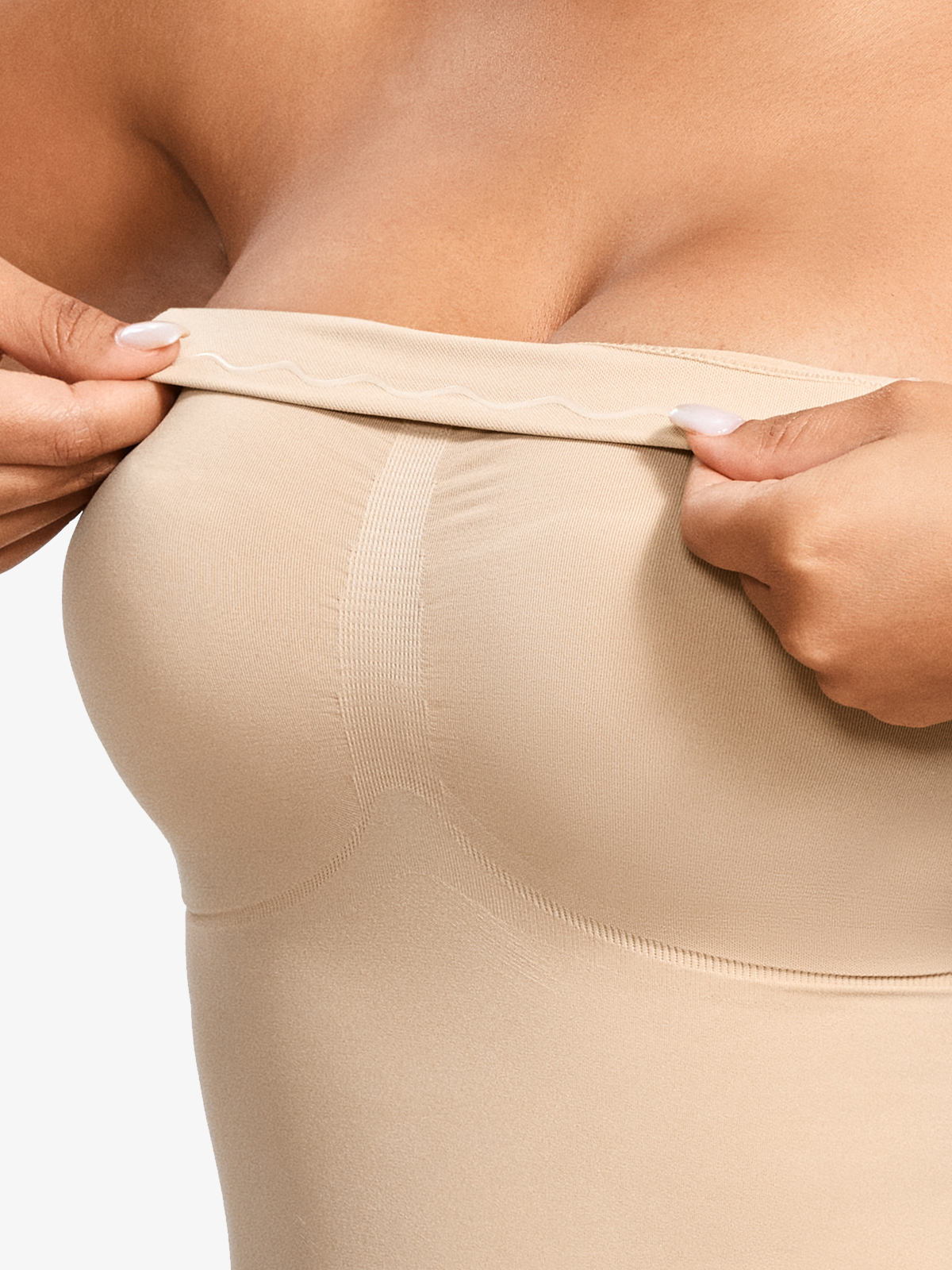 Seamless Tummy Control Thong Bodysuit with Detachable Shoulder Straps