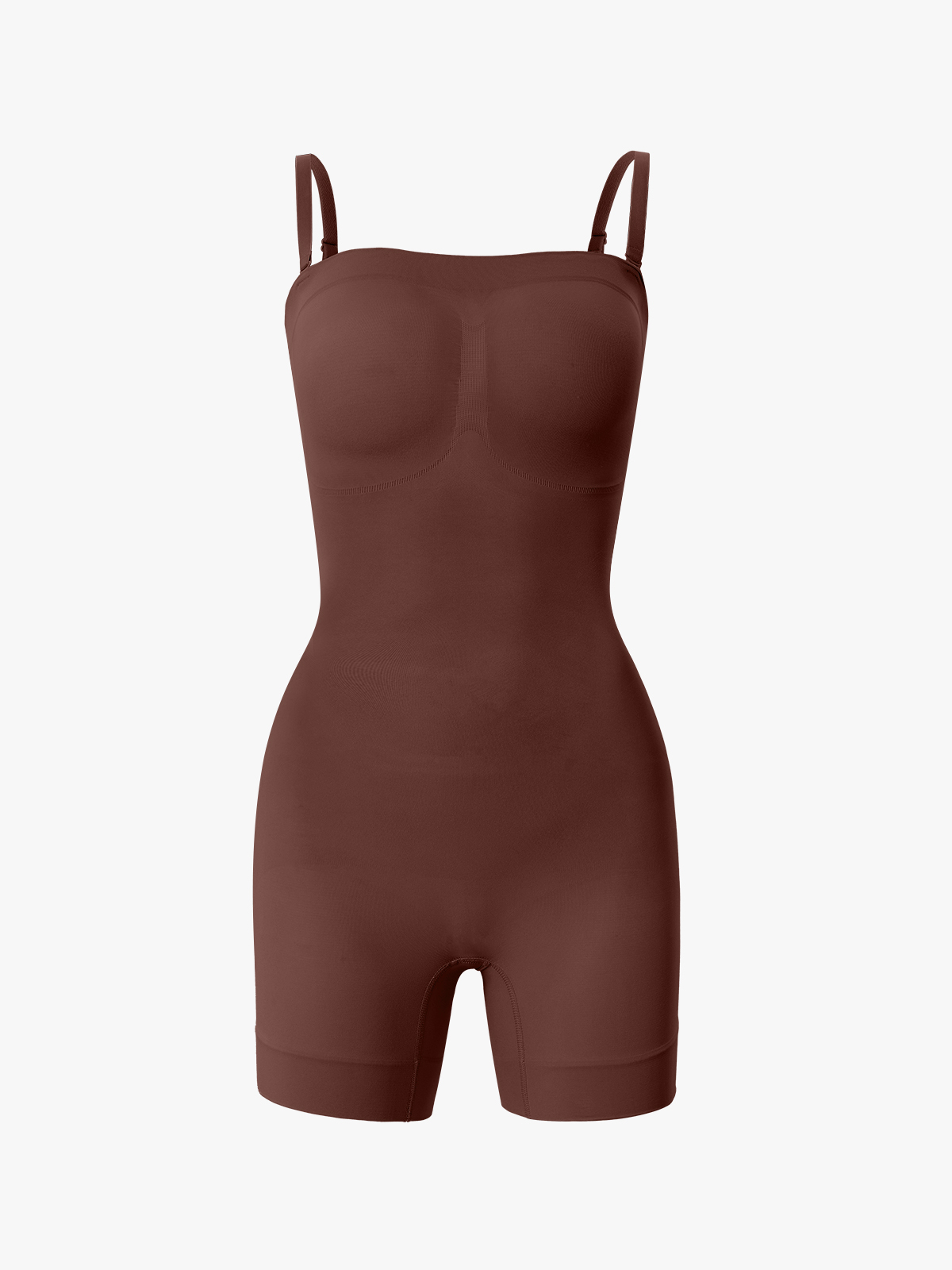 Seamless Tummy Control Bodysuit with Detachable Shoulder Straps