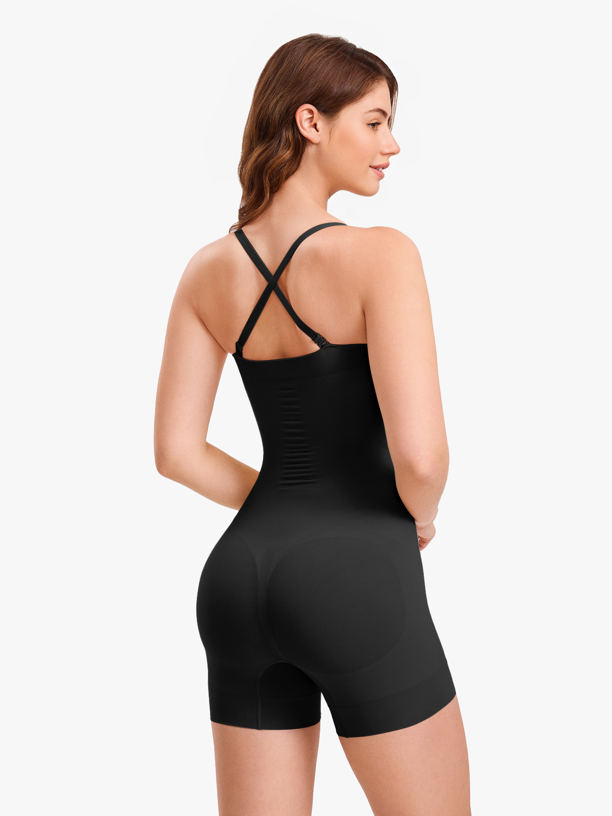 Seamless Tummy Control Bodysuit with Detachable Shoulder Straps