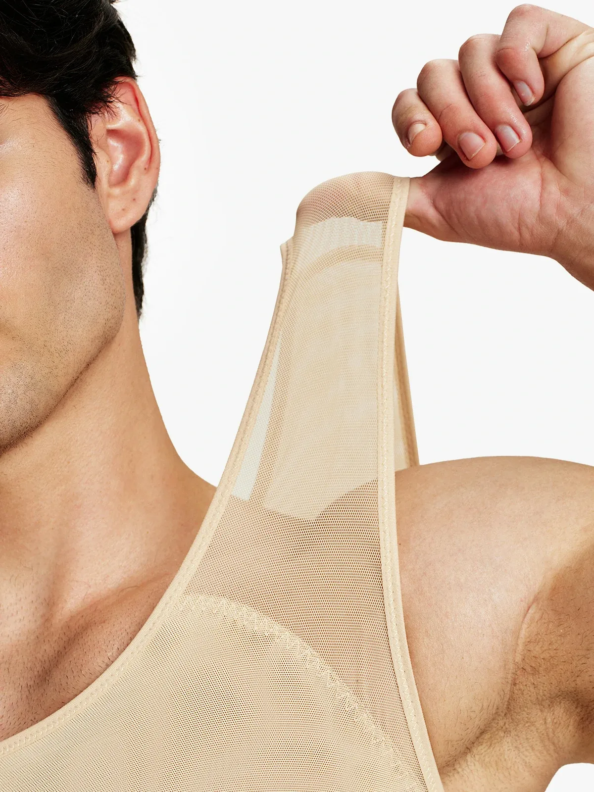 Men's Mesh Tummy Control Bodysuit