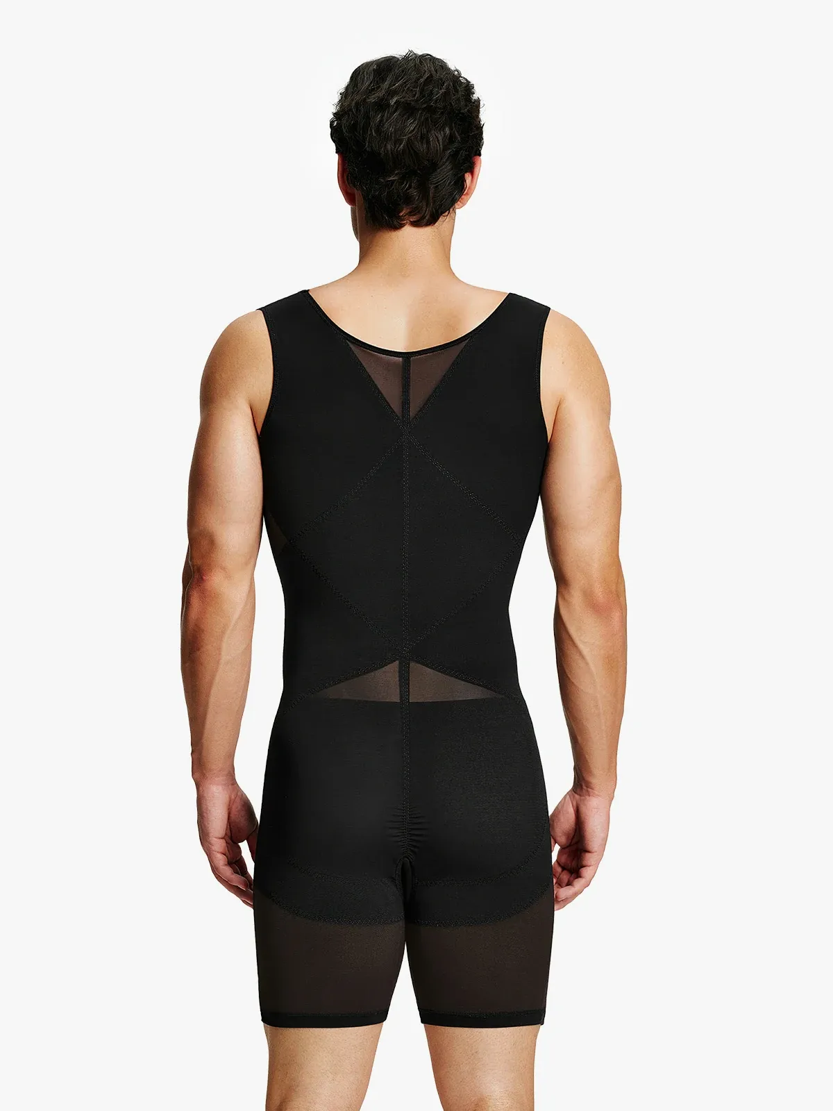 Men's Mesh Tummy Control Bodysuit